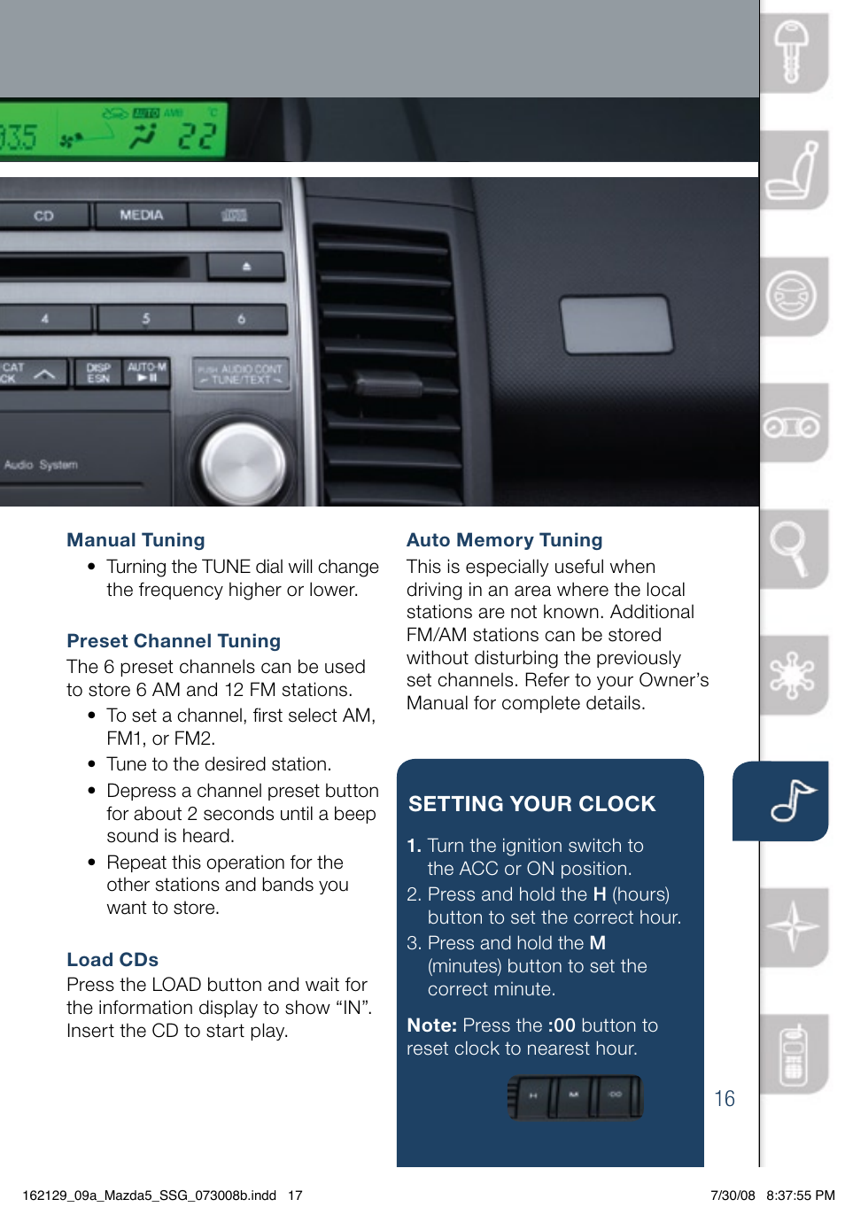 Mazda 2009 5 User Manual | Page 17 / 26