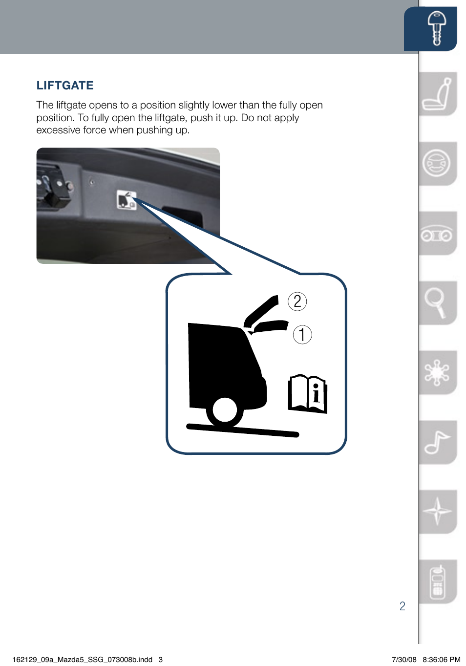 Mazda 2009 5 User Manual | Page 3 / 26