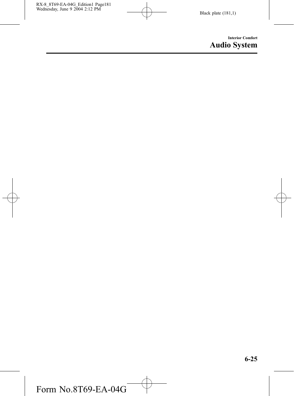 Audio system | Mazda 2005 RX-8 User Manual | Page 181 / 364