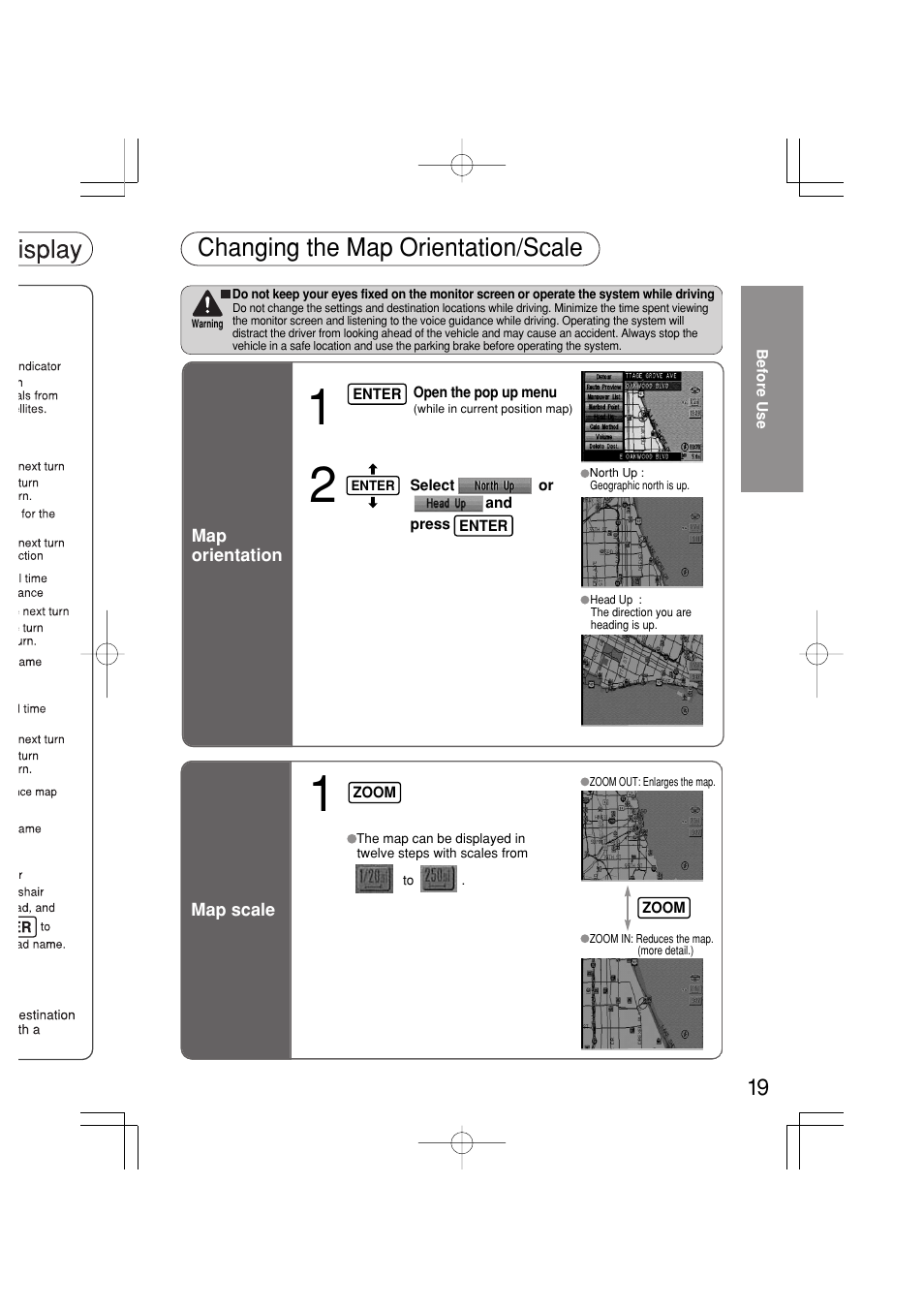 Changing the map orientation/scale | Mazda 2005 RX-8 User Manual | Page 341 / 364
