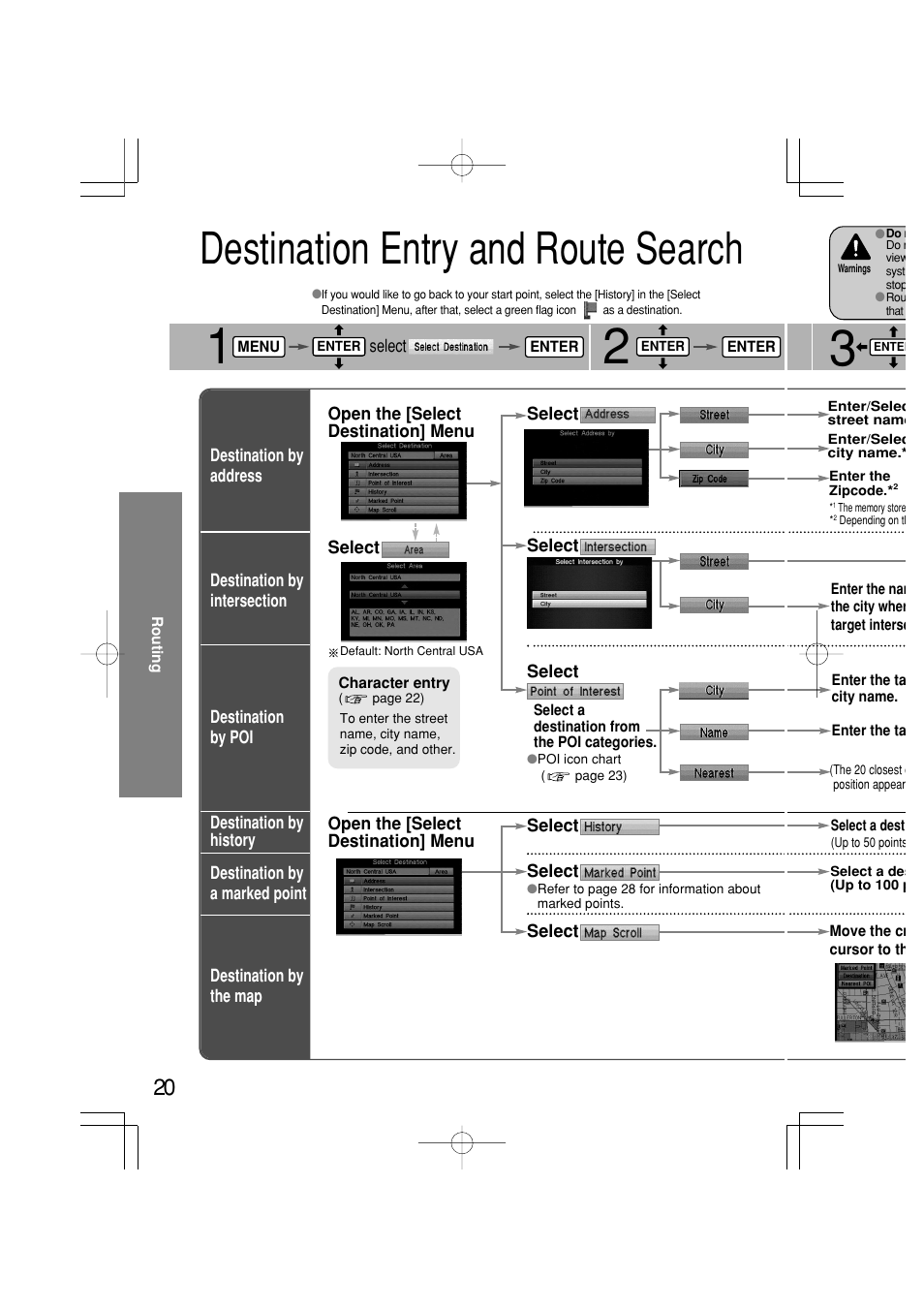 Destination entry and route search | Mazda 2005 RX-8 User Manual | Page 342 / 364