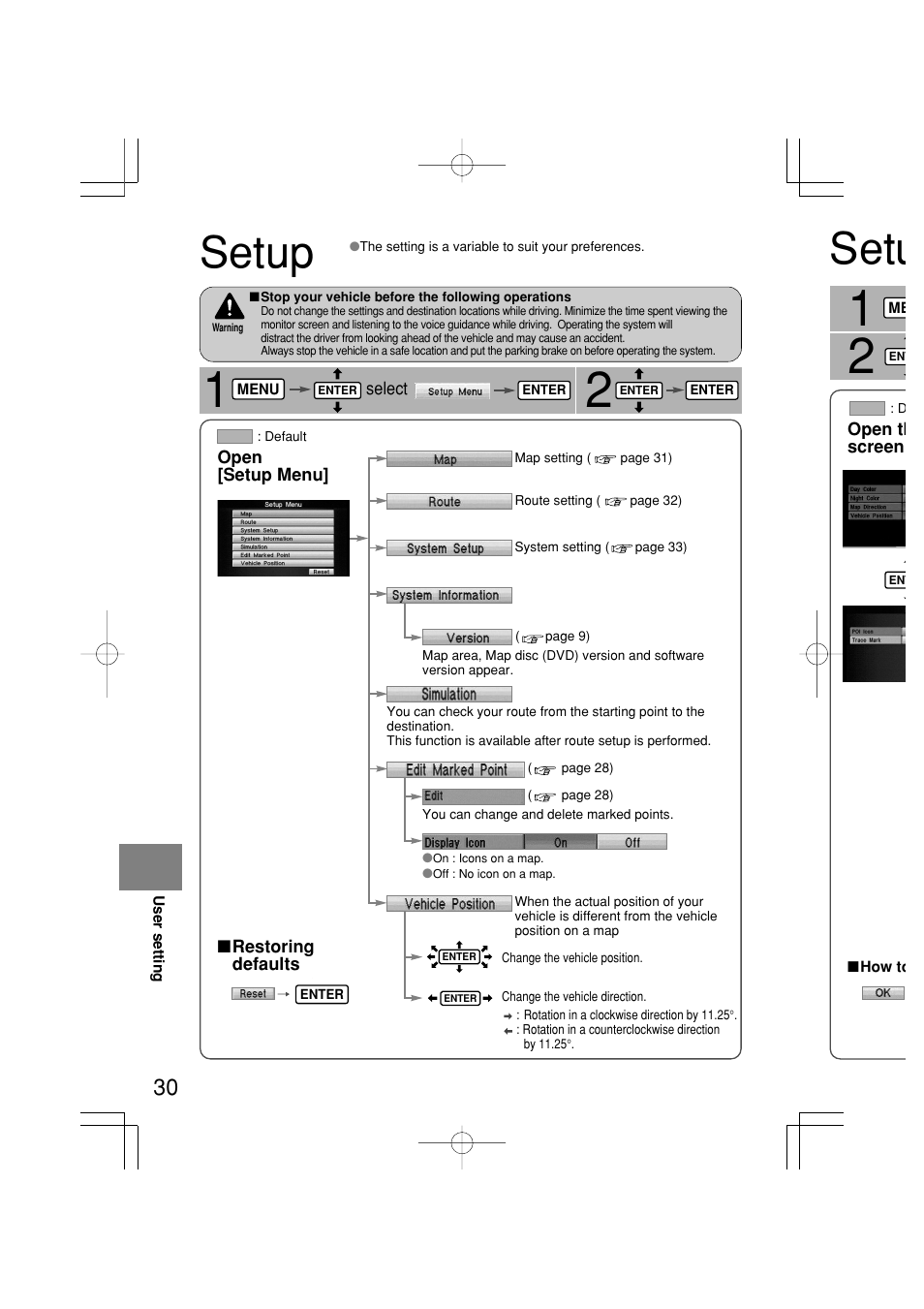 Setu, Setup | Mazda 2005 RX-8 User Manual | Page 352 / 364