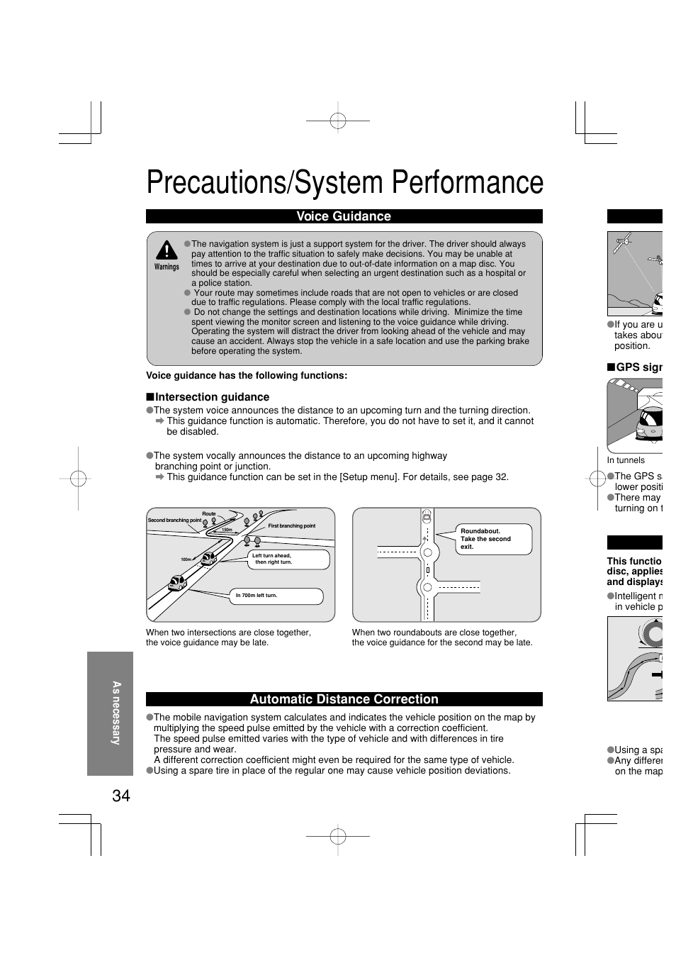 Precautions/system performance, Voice guidance, Automatic distance correction | Mazda 2005 RX-8 User Manual | Page 356 / 364