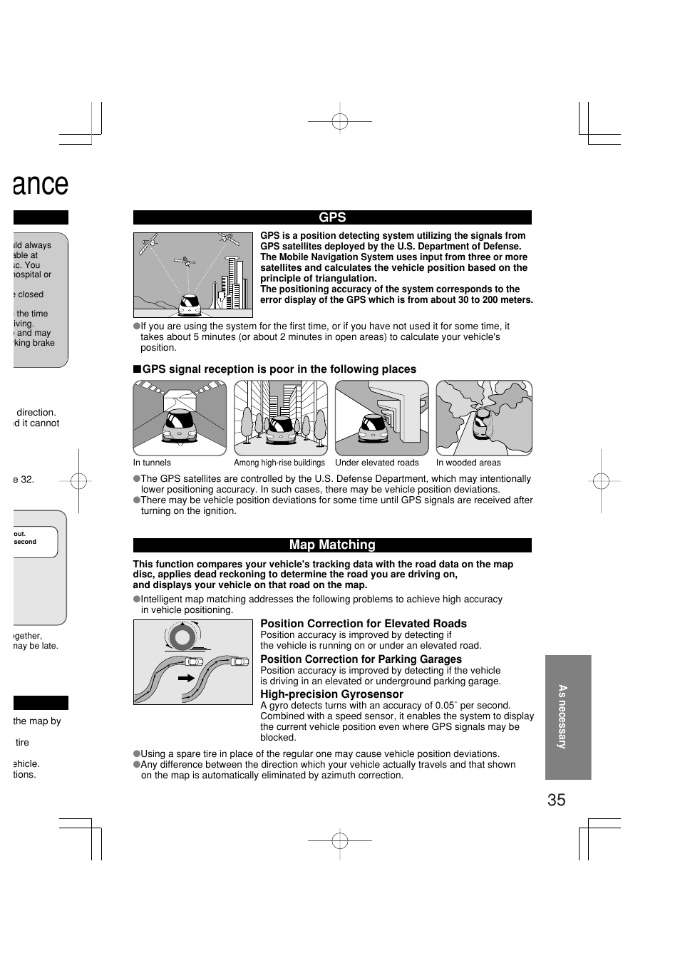 Ance, Gps map matching | Mazda 2005 RX-8 User Manual | Page 357 / 364