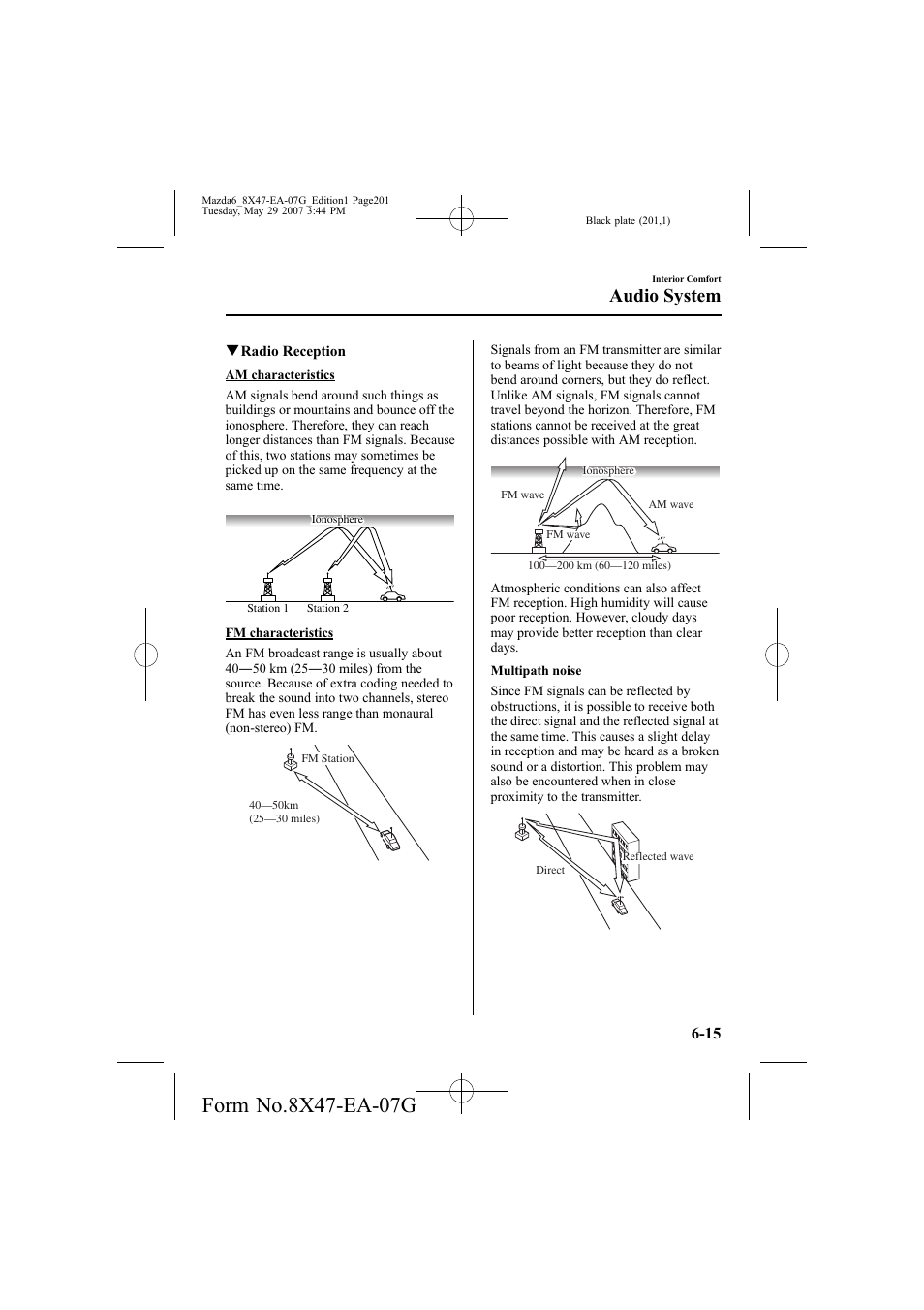 Audio system | Mazda 2008 6 User Manual | Page 201 / 440
