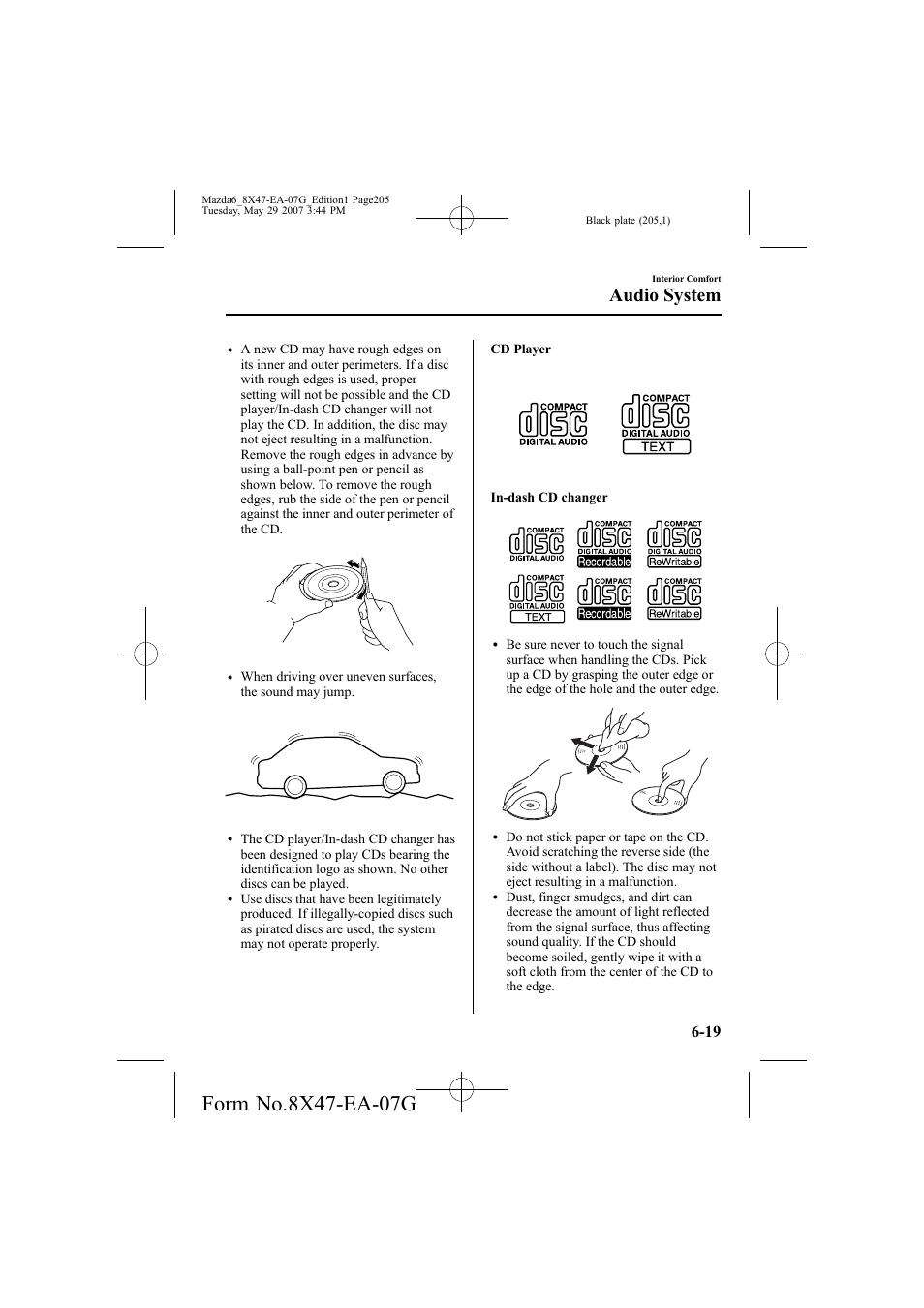 Audio system | Mazda 2008 6 User Manual | Page 205 / 440