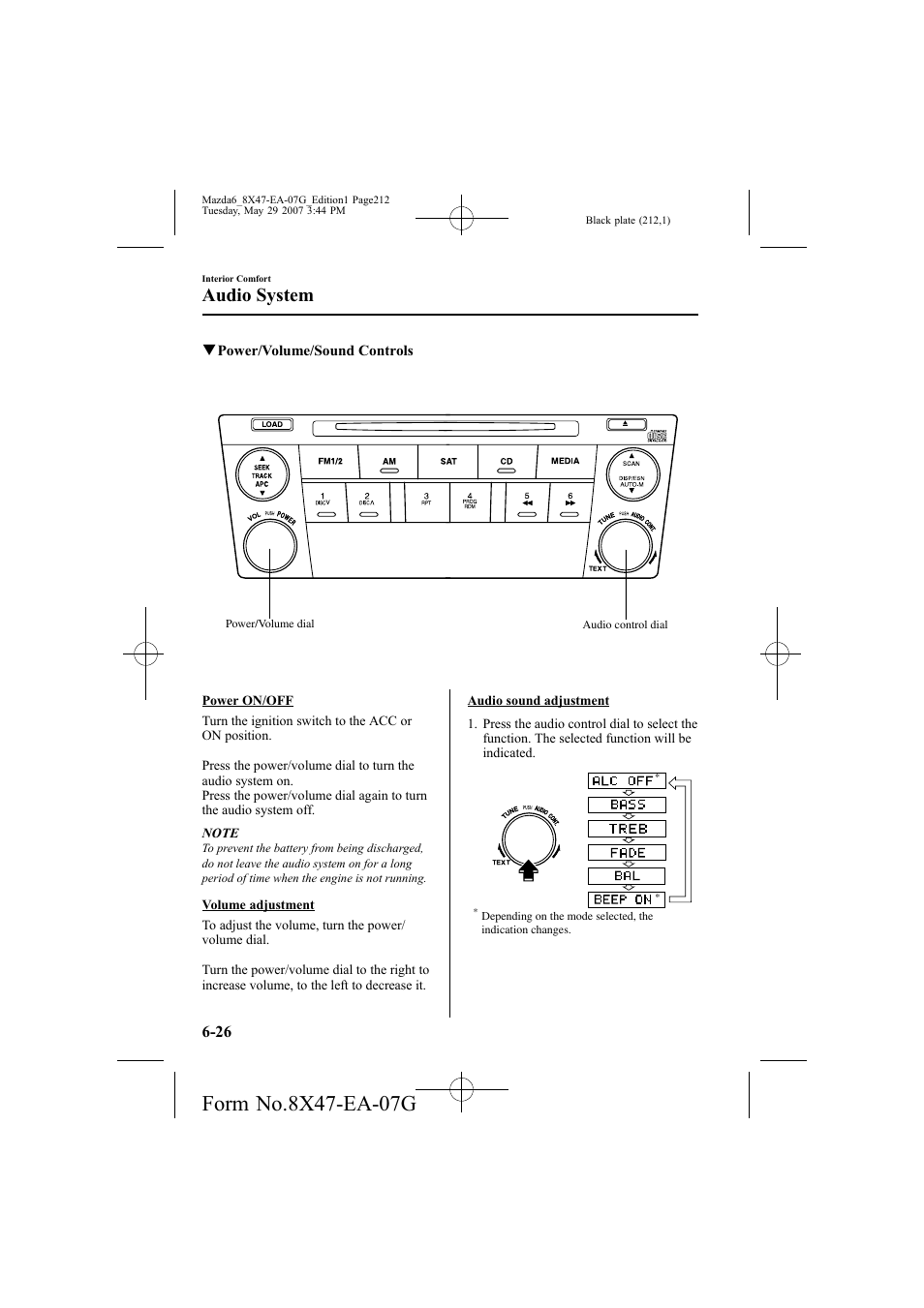 Audio system | Mazda 2008 6 User Manual | Page 212 / 440