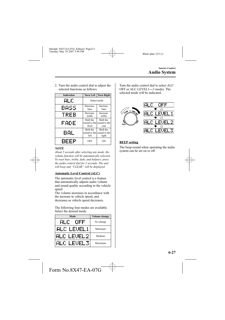 Audio system | Mazda 2008 6 User Manual | Page 213 / 440