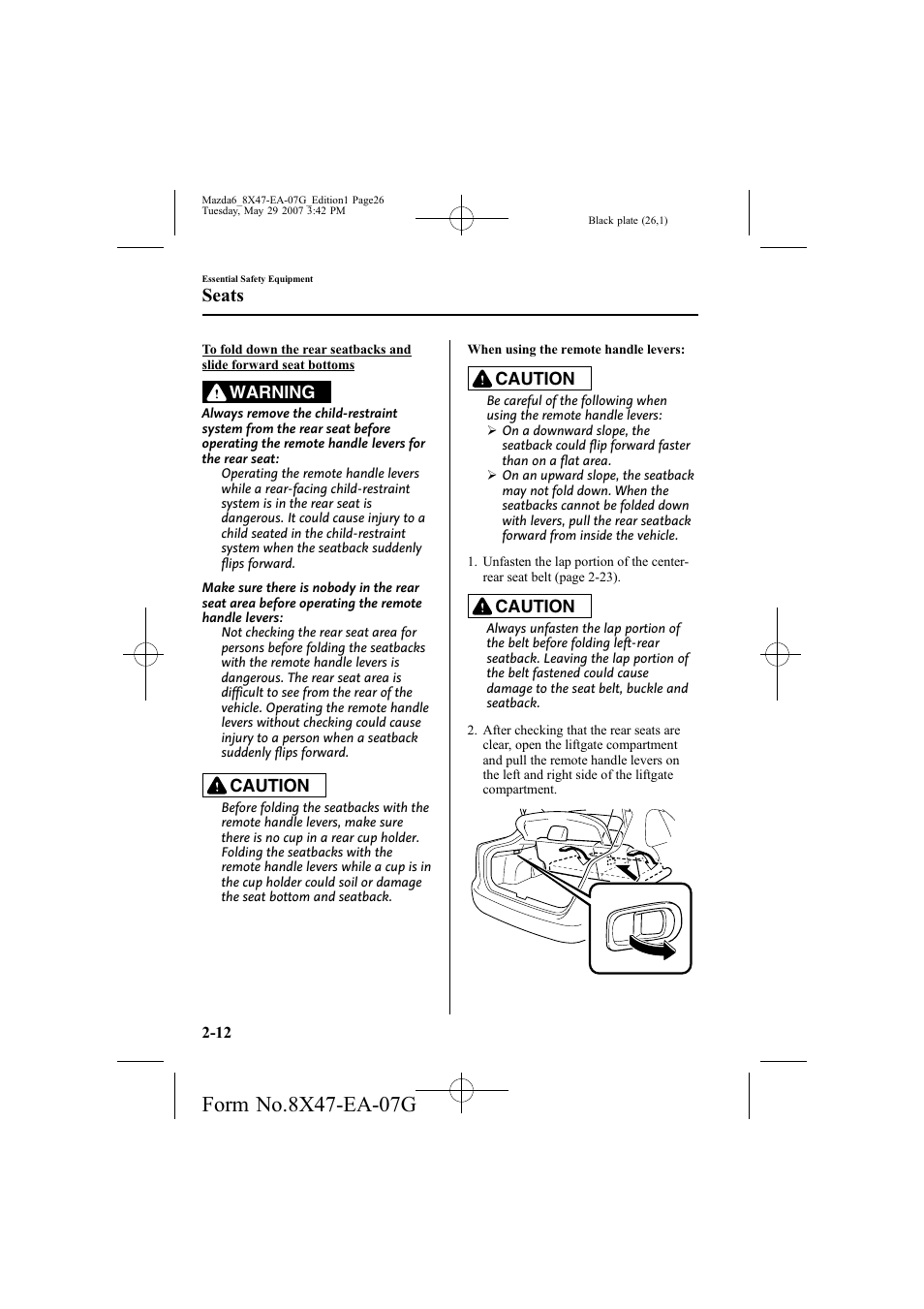 Seats | Mazda 2008 6 User Manual | Page 26 / 440