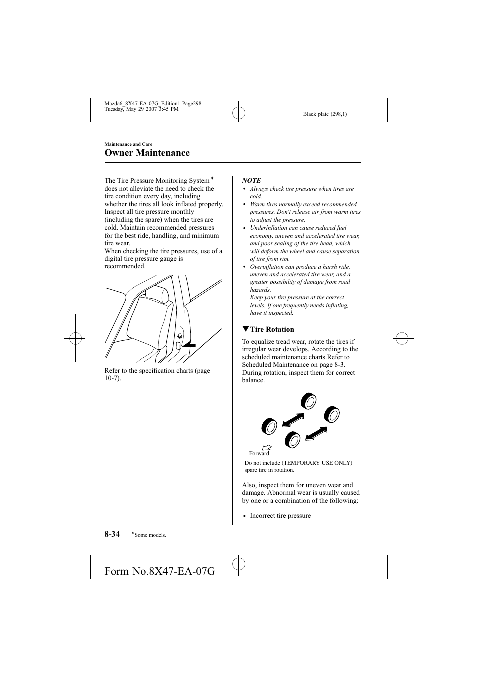 Owner maintenance | Mazda 2008 6 User Manual | Page 298 / 440