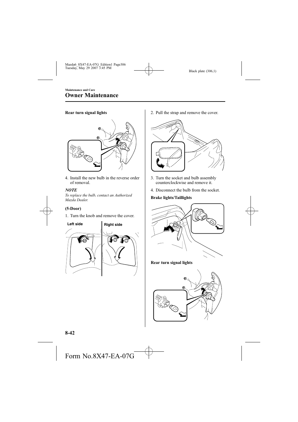 Owner maintenance | Mazda 2008 6 User Manual | Page 306 / 440