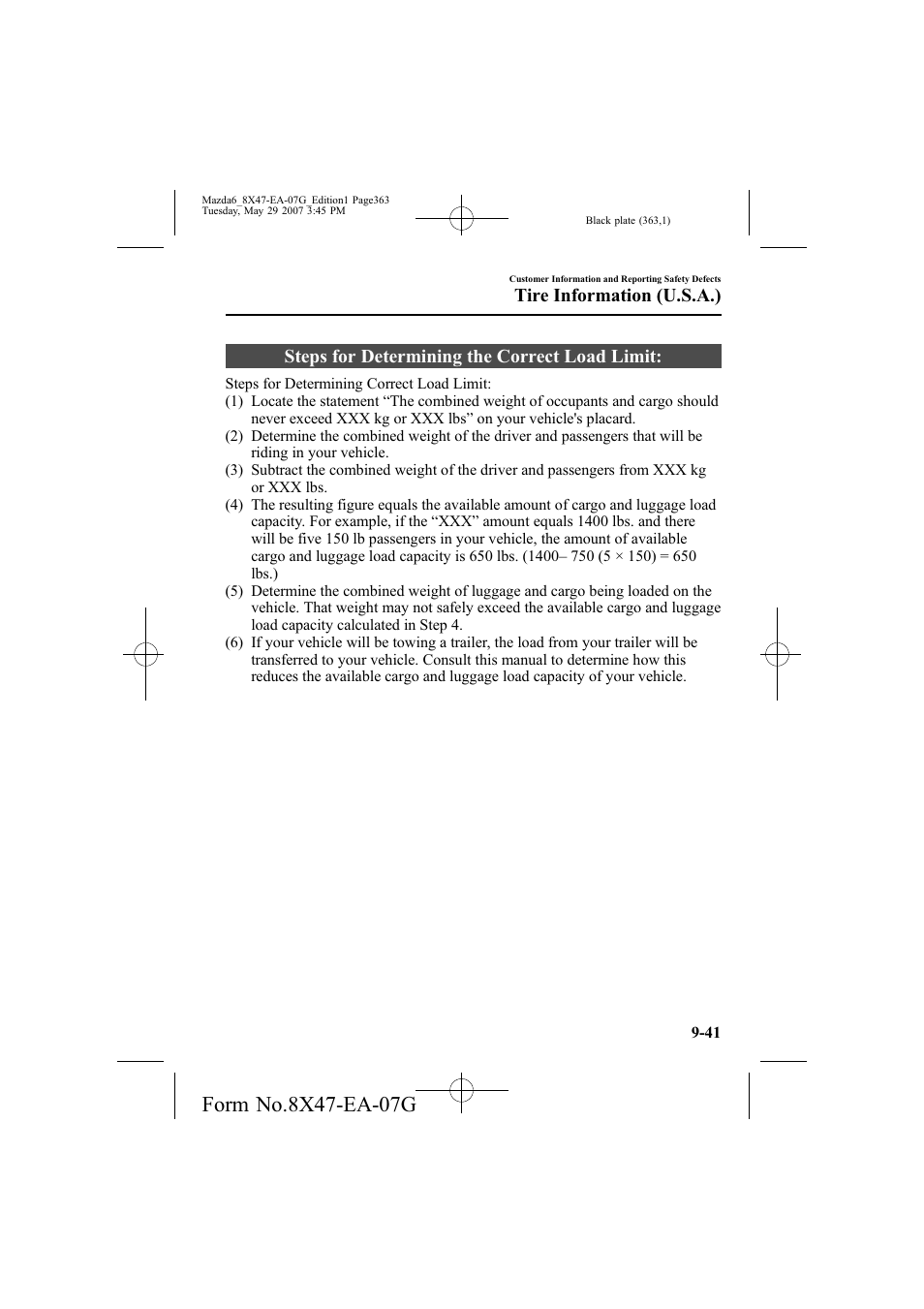 Mazda 2008 6 User Manual | Page 363 / 440