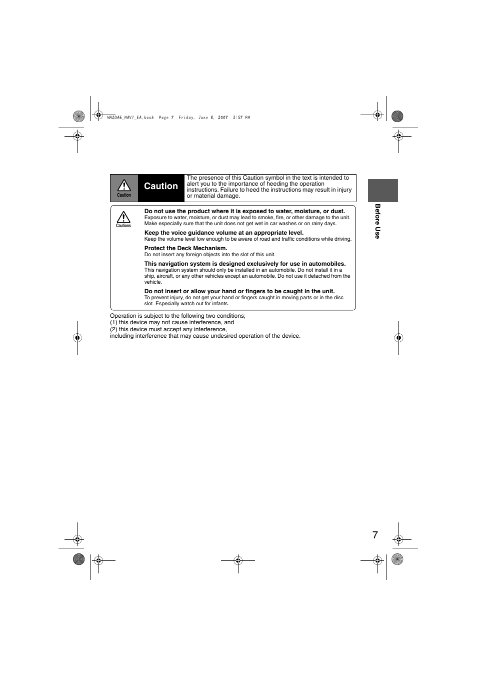 Caution | Mazda 2008 6 User Manual | Page 389 / 440