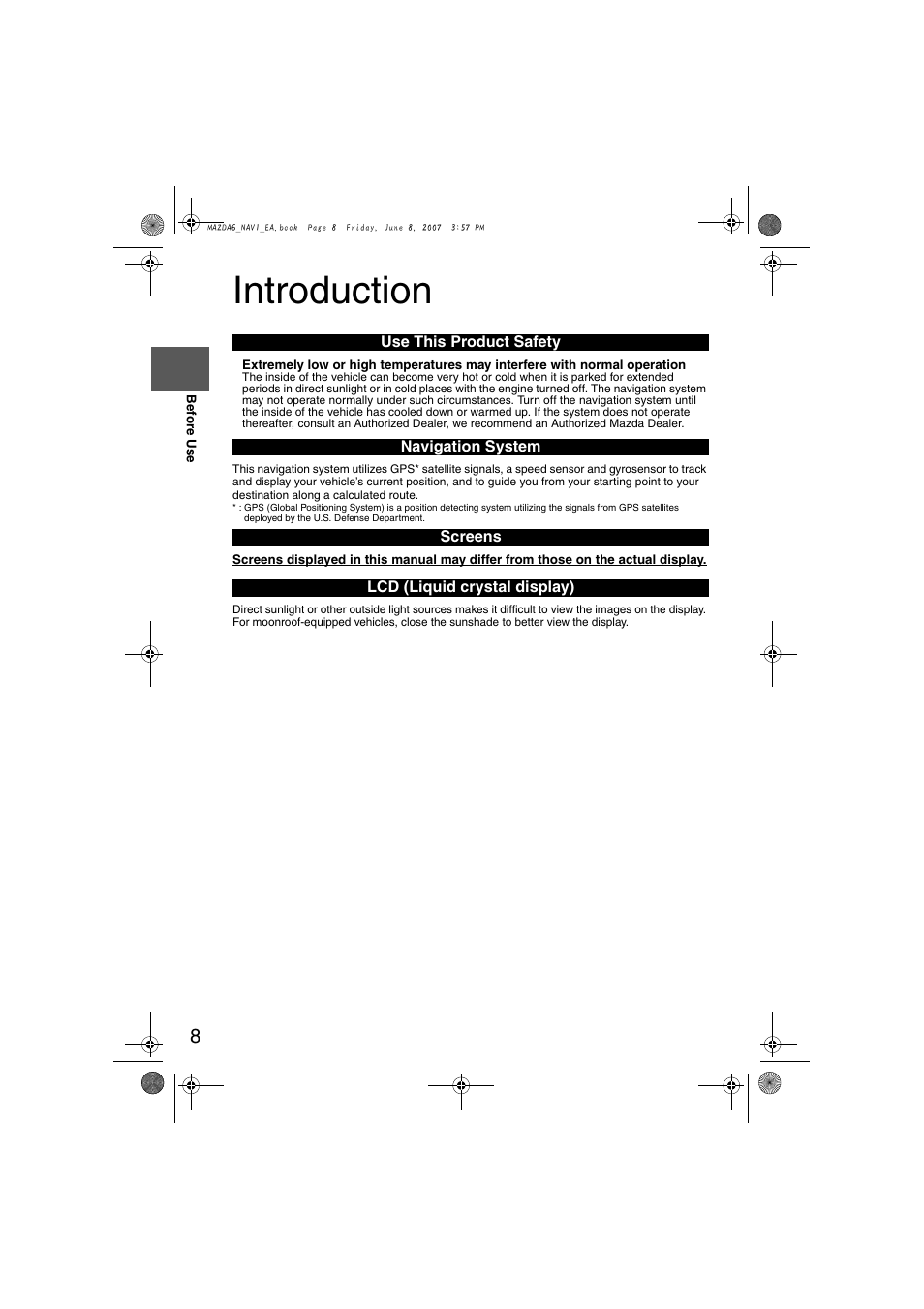 Introduction | Mazda 2008 6 User Manual | Page 390 / 440