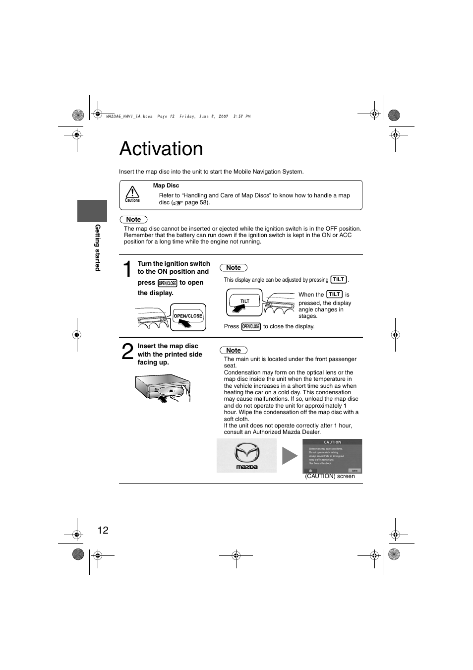 Activation | Mazda 2008 6 User Manual | Page 394 / 440