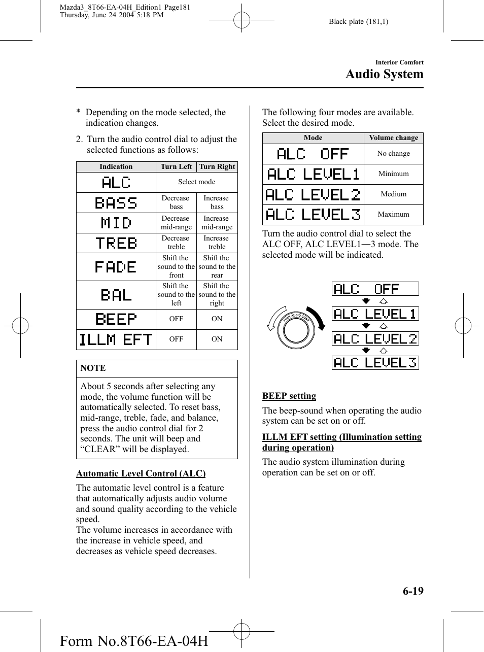 Audio system | Mazda 2005 3 4-DOOR User Manual | Page 181 / 322