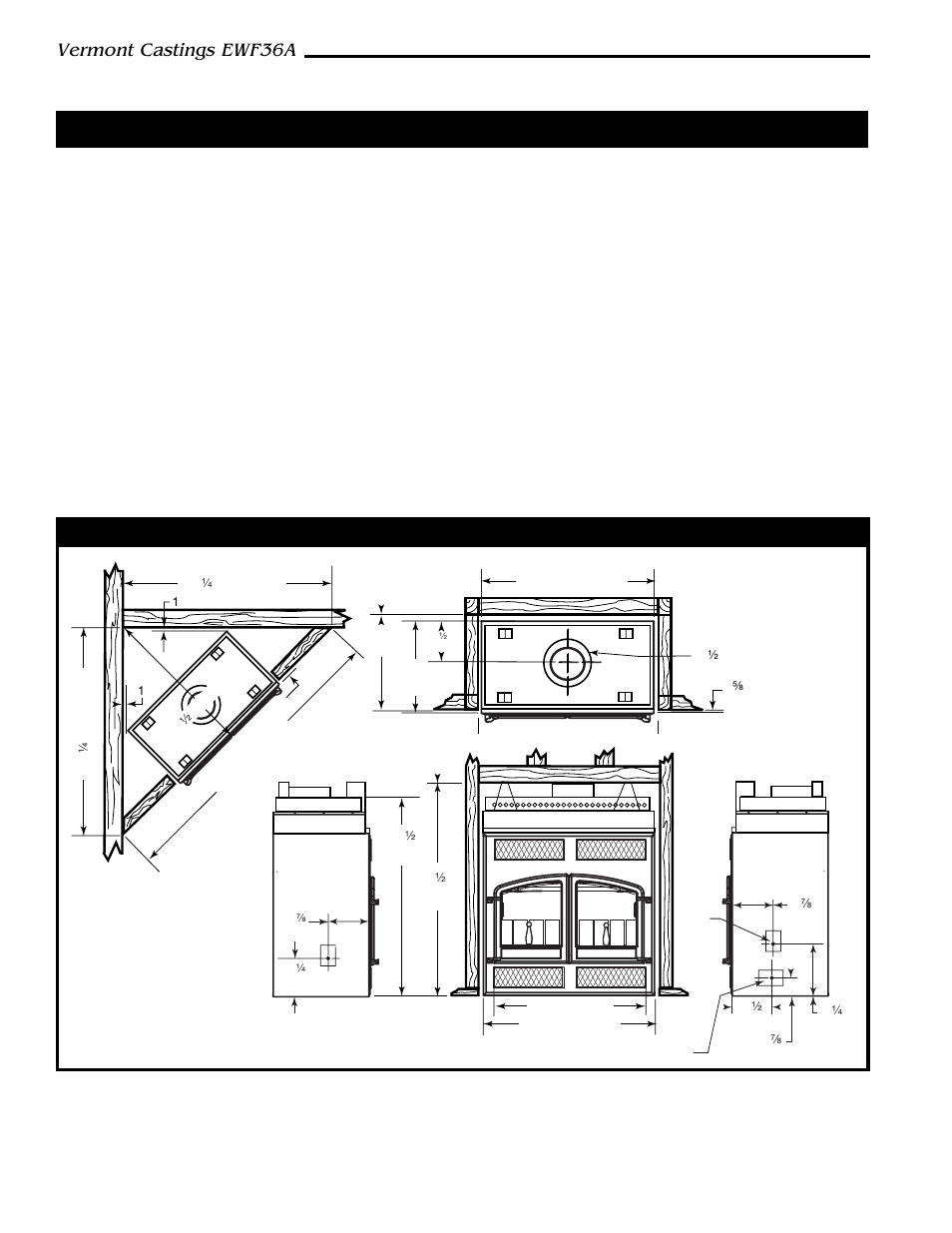 Specifications, Vermont castings ewf36a, Ewf36a | Ewf36a woodburning fireplace | Majestic Appliances EWF36A User Manual | Page 4 / 30