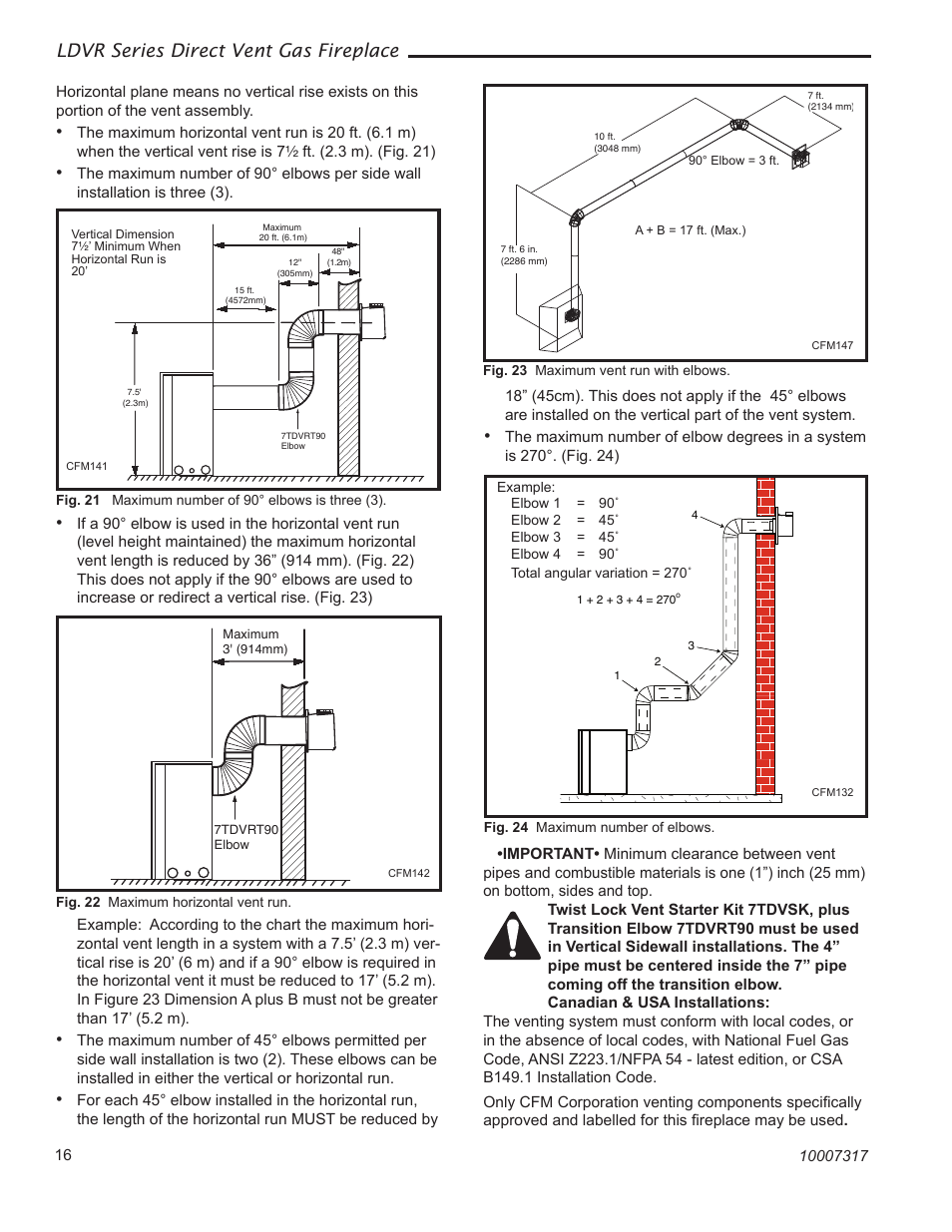 Ldvr series direct vent gas fireplace | Majestic Appliances LDVR1 User Manual | Page 16 / 44