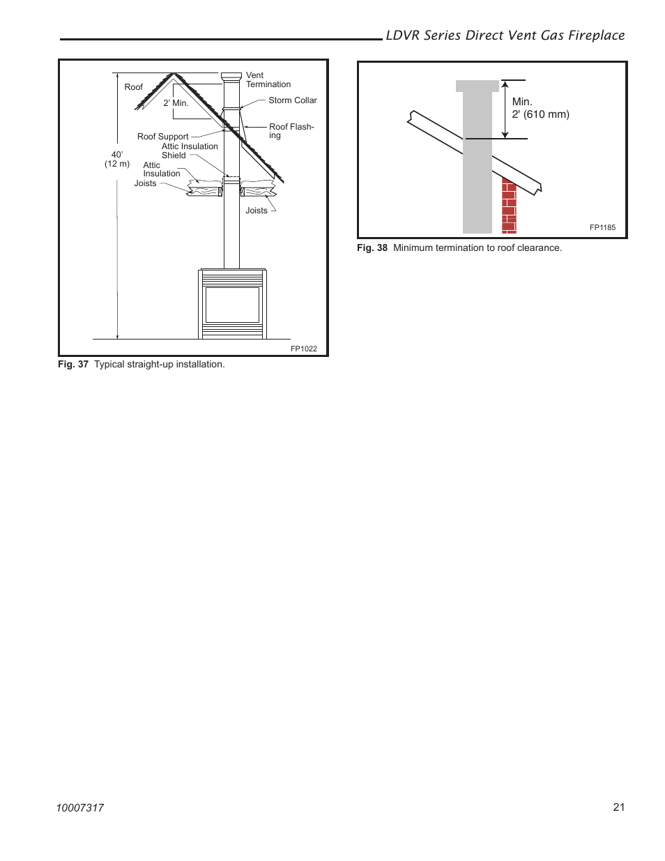Ldvr series direct vent gas fireplace | Majestic Appliances LDVR1 User Manual | Page 21 / 44