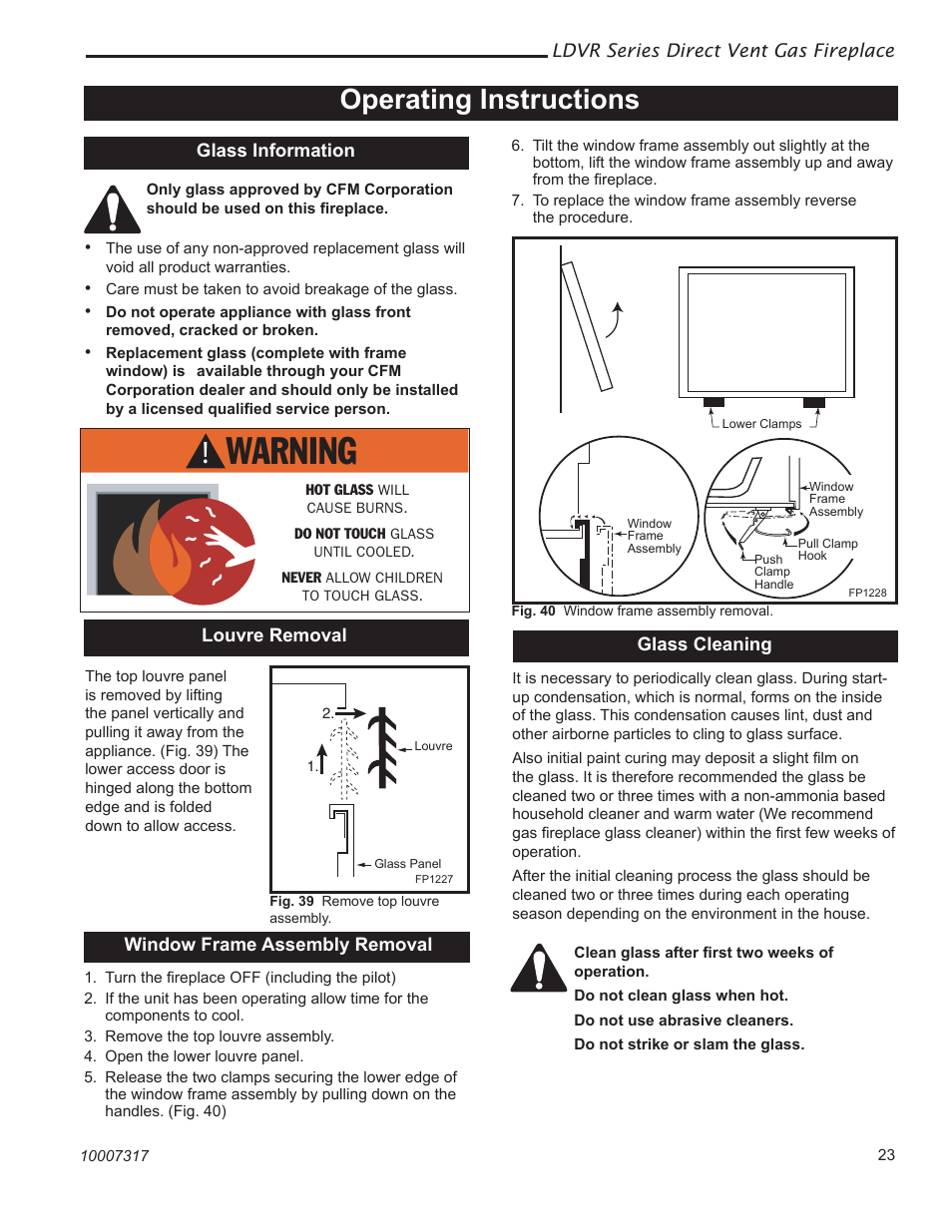 Operating instructions | Majestic Appliances LDVR1 User Manual | Page 23 / 44
