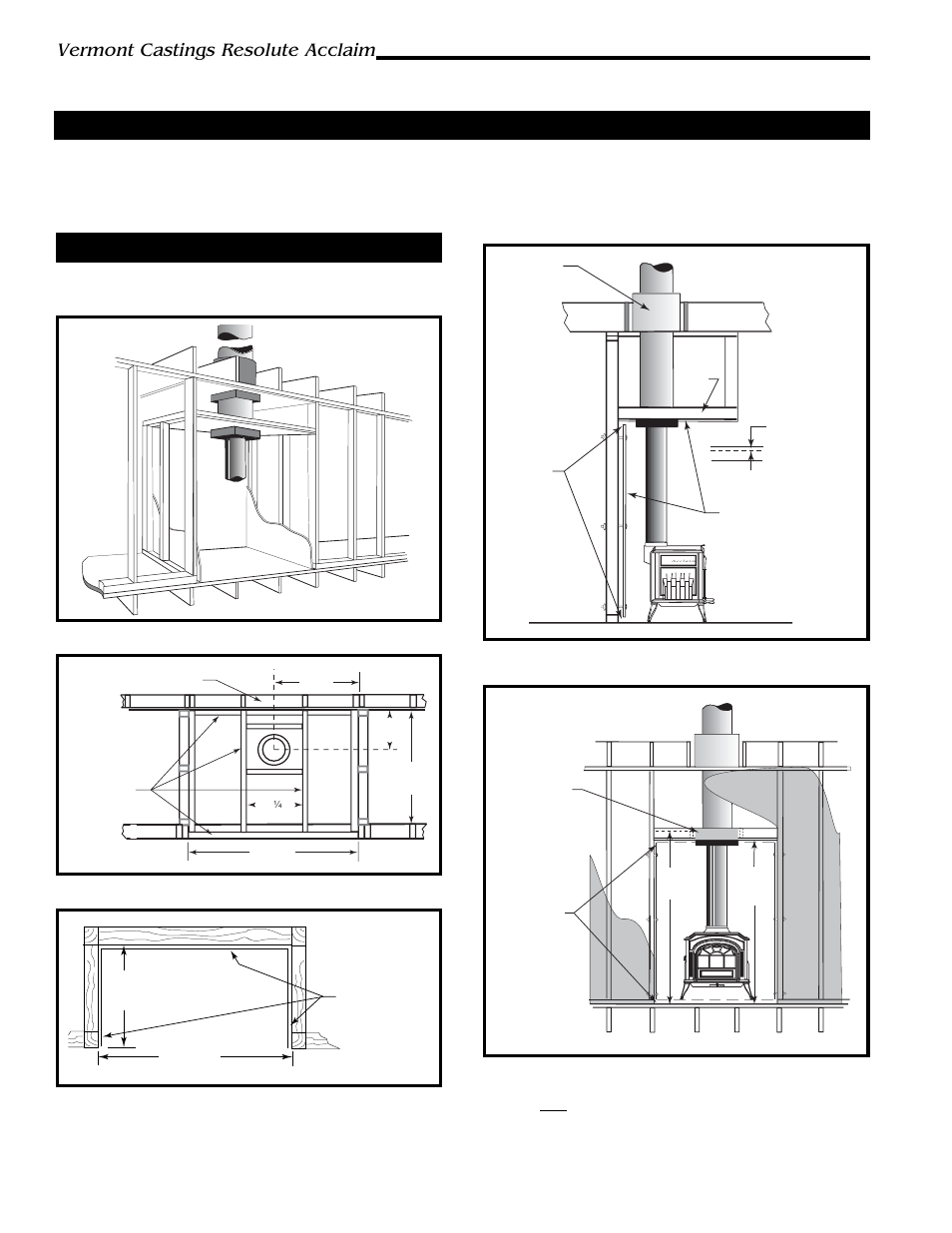 Vermont castings resolute acclaim, Alcove installations construction requirements | Majestic Appliances 2490 User Manual | Page 16 / 32
