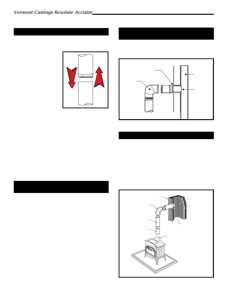 Vermont castings resolute acclaim, Single-wall chimney connectors, Freestanding installations | Majestic Appliances 2490 User Manual | Page 6 / 32