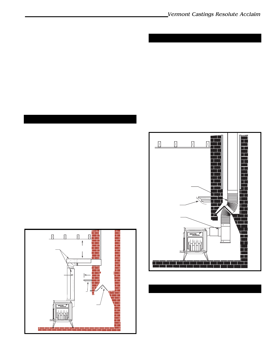 Vermont castings resolute acclaim, Above a fireplace, Through a fireplace | Wall pass-throughs | Majestic Appliances 2490 User Manual | Page 7 / 32