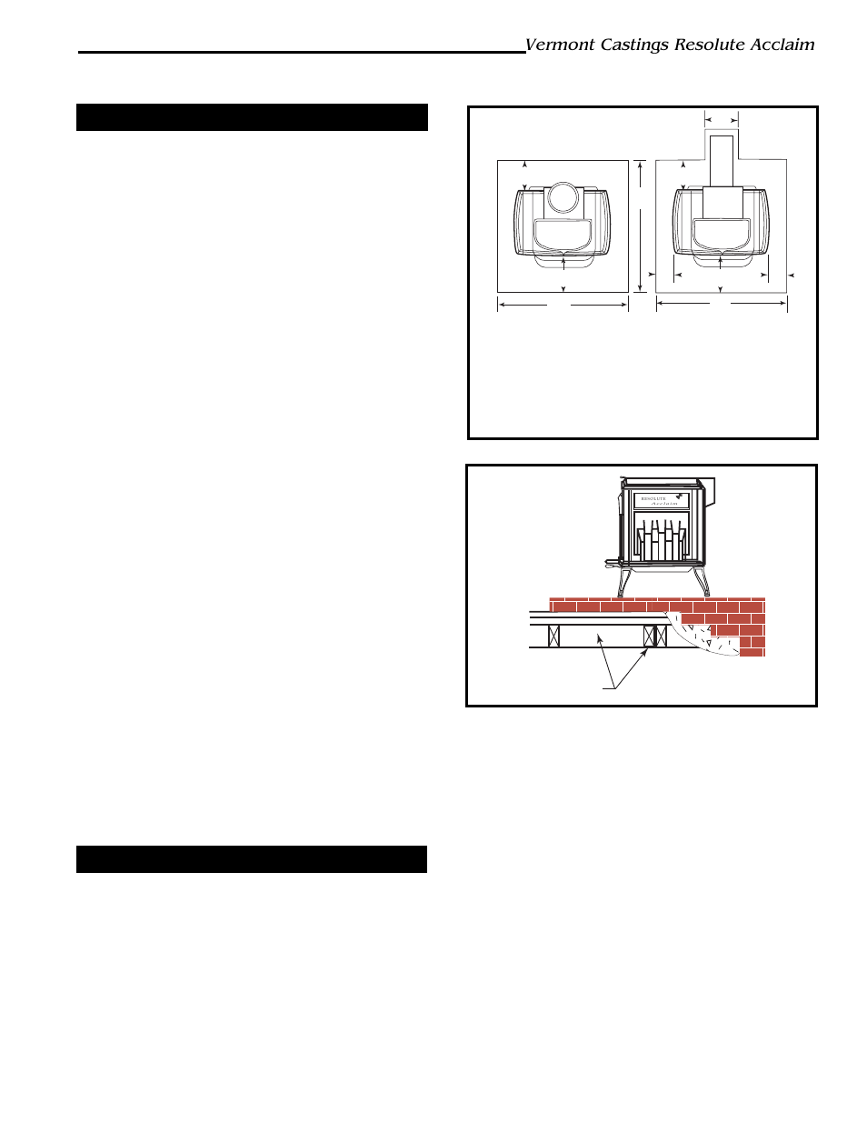 Vermont castings resolute acclaim, Floor protection, Floor protection for fireplace installation | Majestic Appliances 2490 User Manual | Page 9 / 32