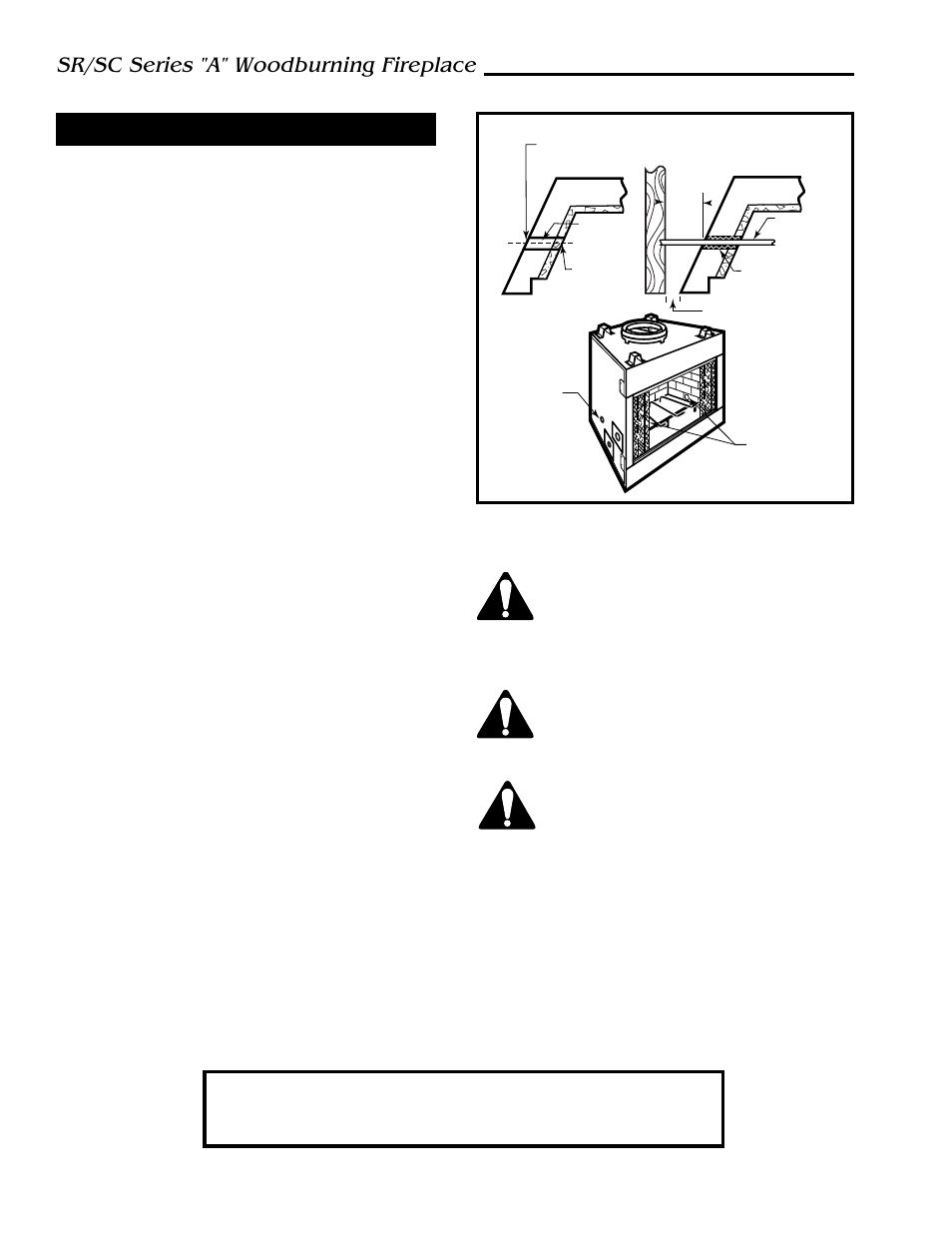 Sr/sc series "a" woodburning fireplace, Installing line for gas logs | Majestic Appliances SC42A User Manual | Page 18 / 24