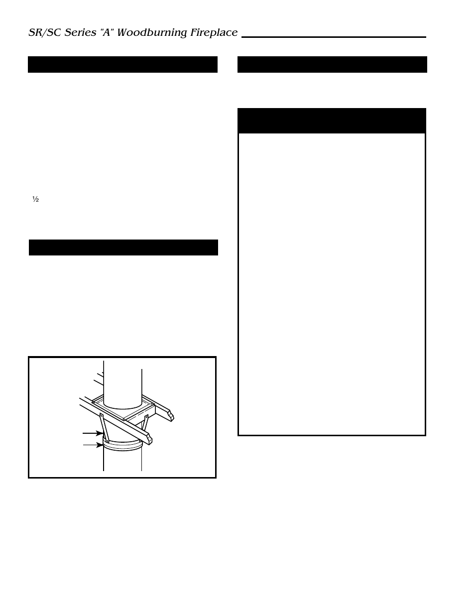 Installation, Sr/sc series "a" woodburning fireplace | Majestic Appliances SC42A User Manual | Page 8 / 24