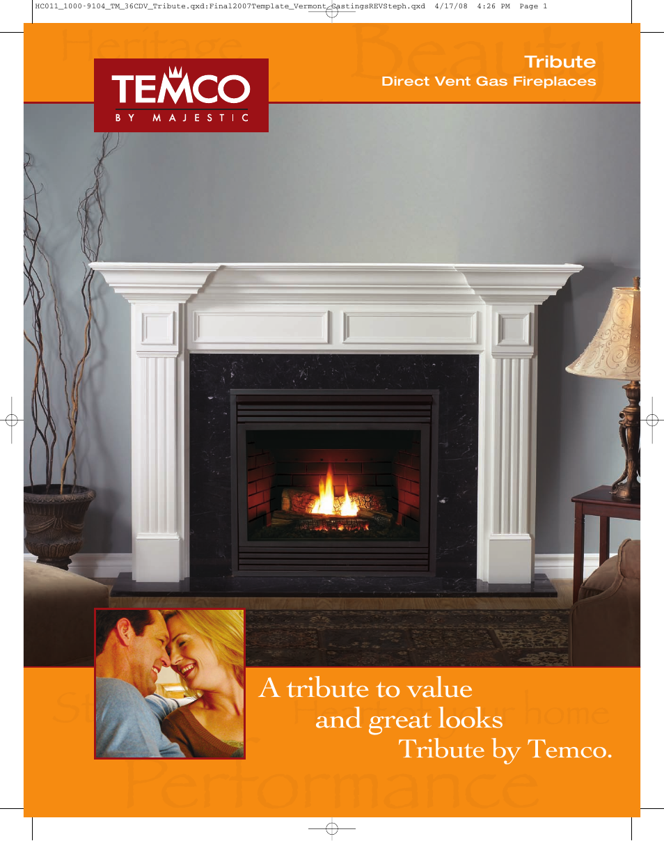 Majestic Appliances Builder Direct Vent 36CDVXRRN User Manual | 2 pages