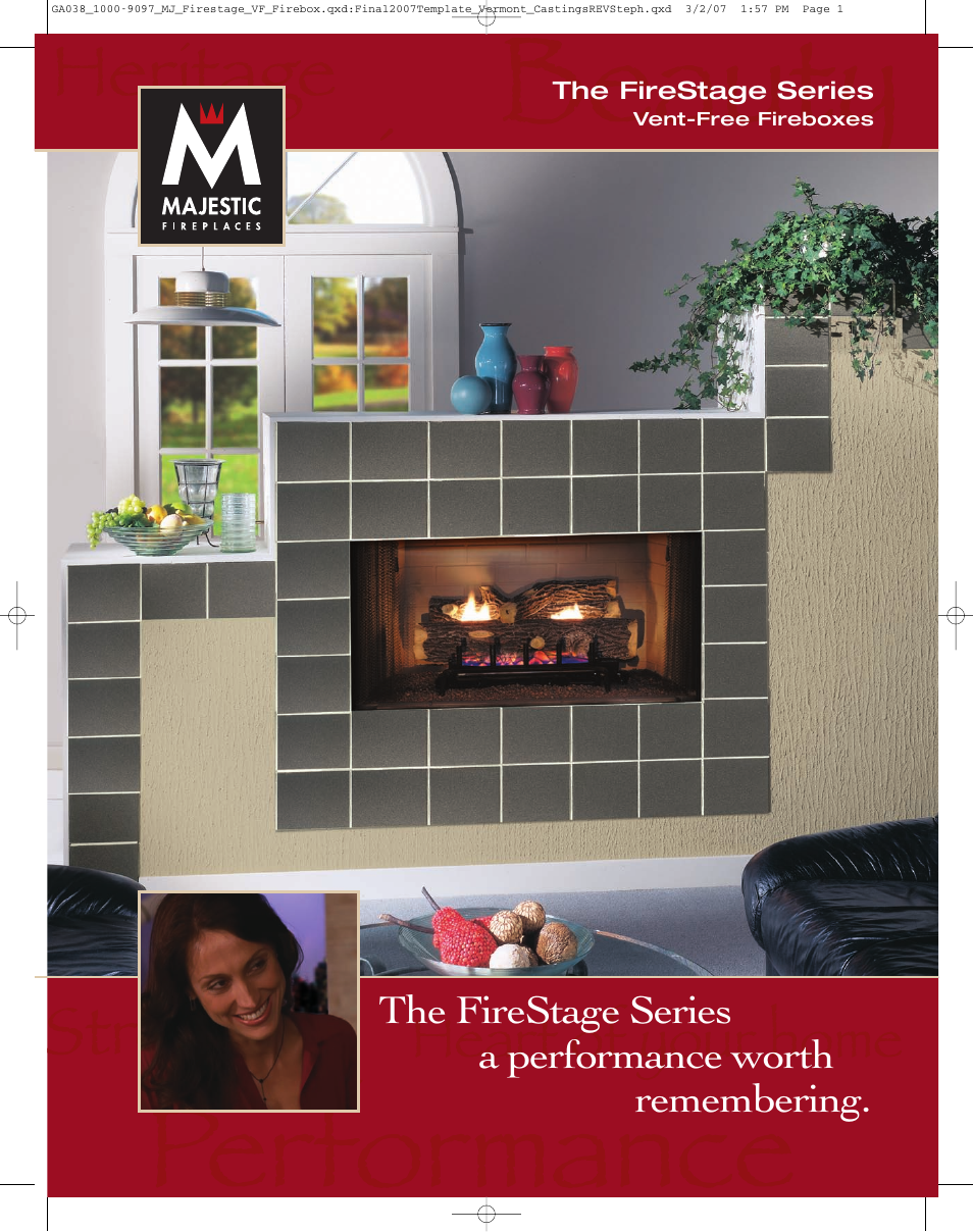 Majestic Appliances FireStage Series User Manual | 6 pages