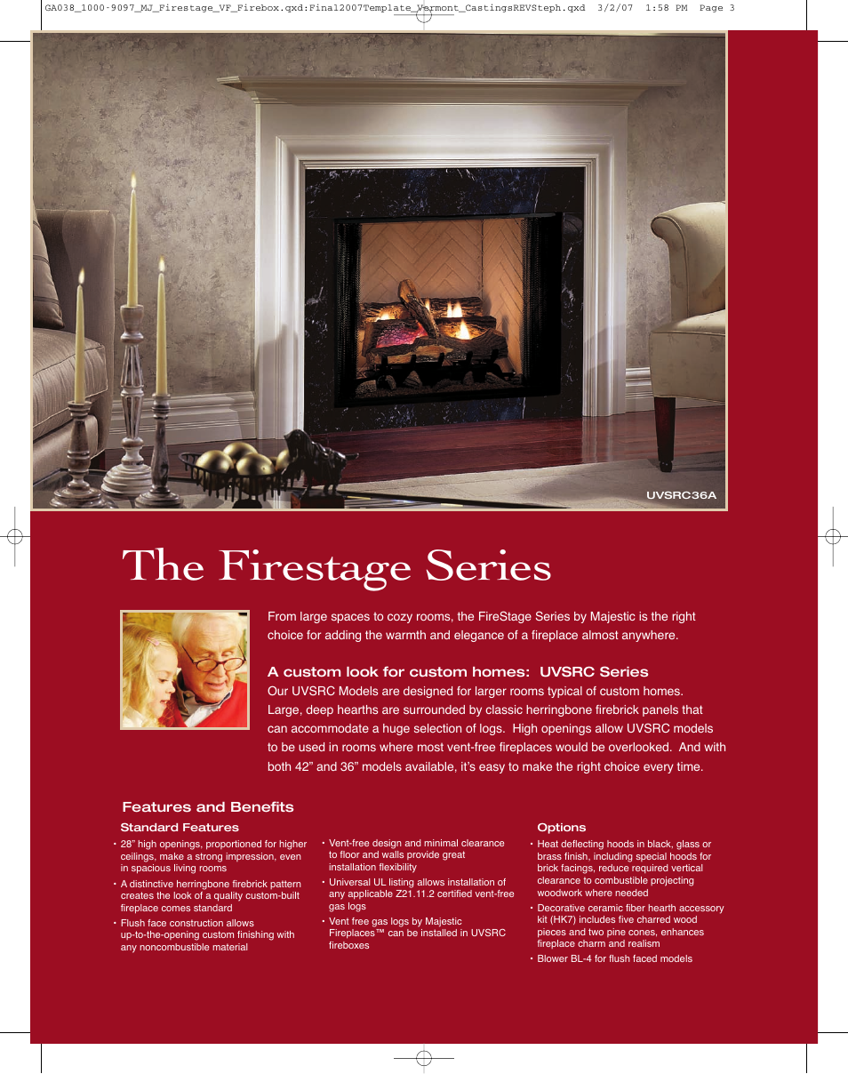 The firestage series | Majestic Appliances FireStage Series User Manual | Page 3 / 6