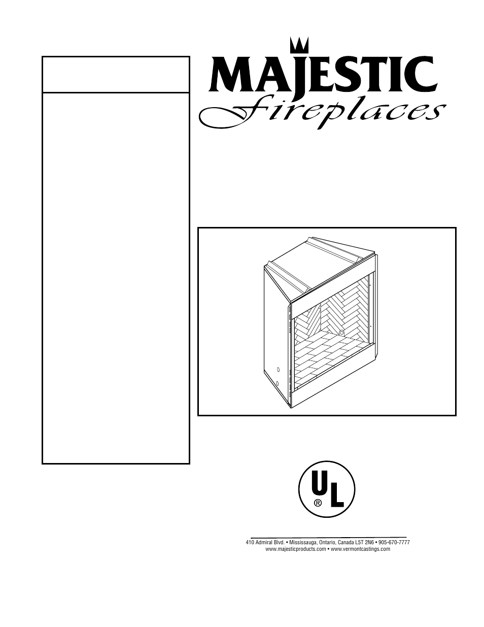 Majestic Appliances UVSRC36A User Manual | 12 pages