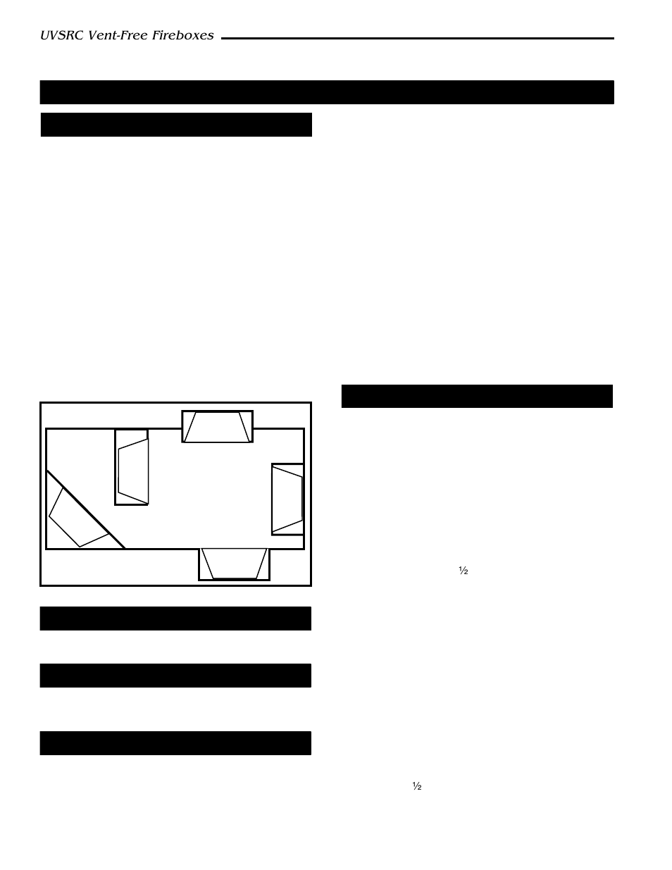 Installation instructions, Uvsrc vent-free fireboxes | Majestic Appliances UVSRC36A User Manual | Page 4 / 12