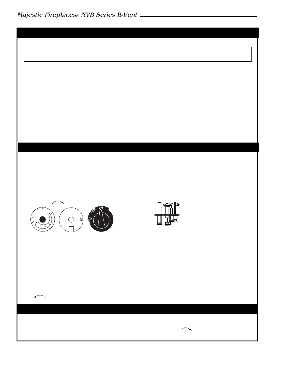 Lighting and operating instructions, Majestic fireplaces, Nvb series b-vent | For your safety read before lighting, Lighting instructions | Majestic Appliances NVBC36 User Manual | Page 14 / 24