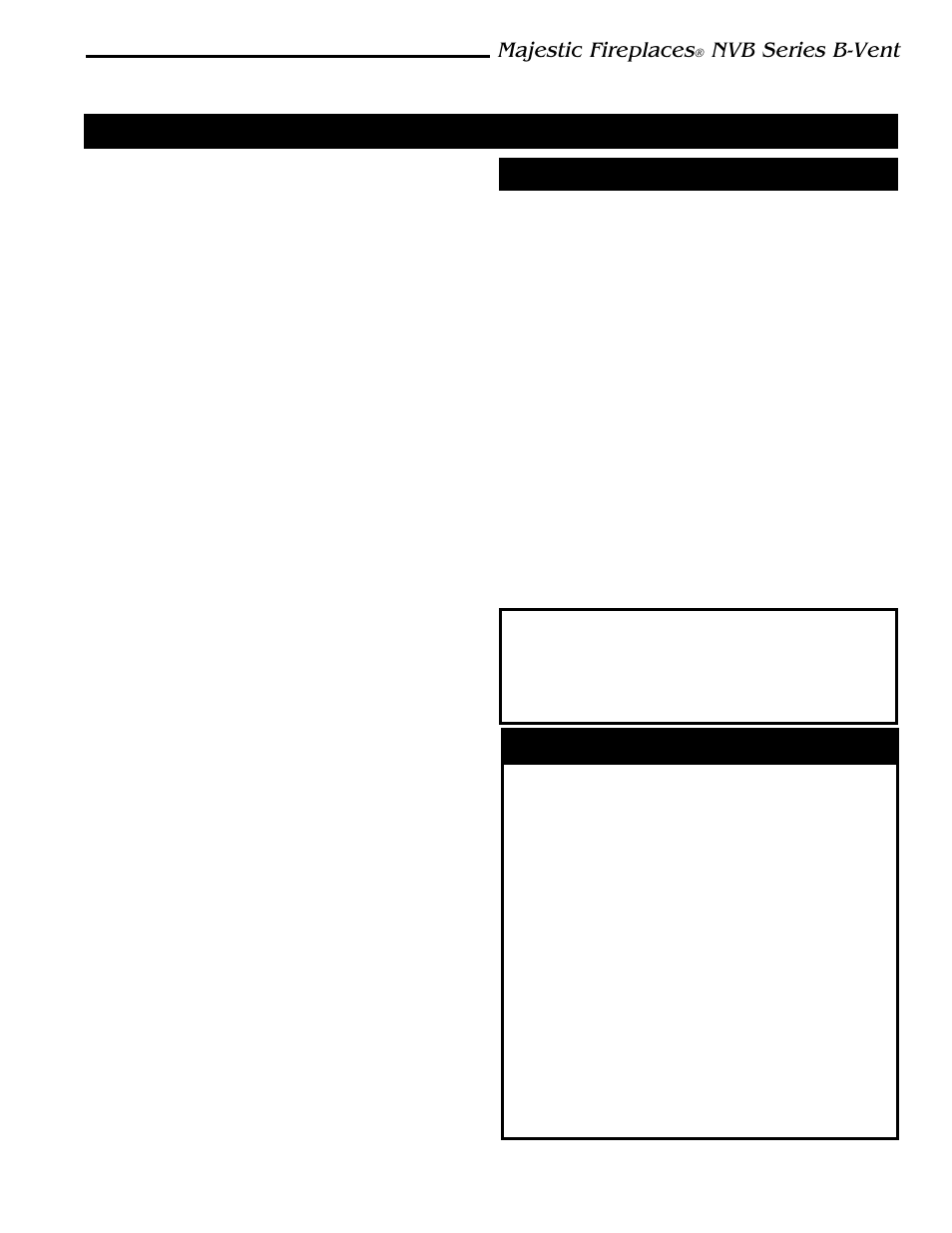 General information, Majestic fireplaces, Nvb series b-vent | Majestic Appliances NVBC36 User Manual | Page 3 / 24