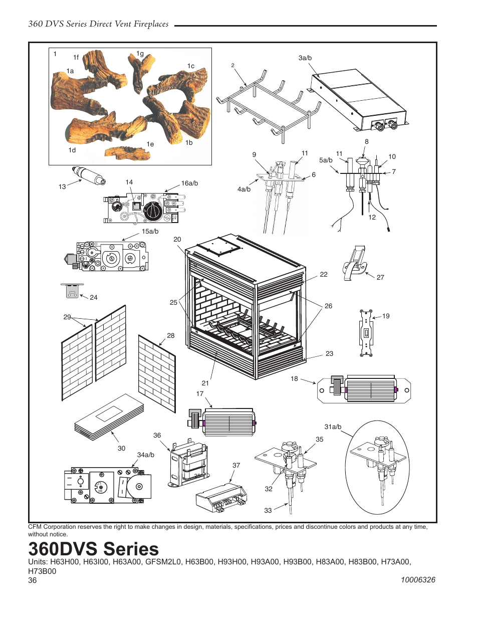 360dvs series, 360 dvs series direct vent fireplaces | Majestic Appliances 360DVS3 User Manual | Page 36 / 44