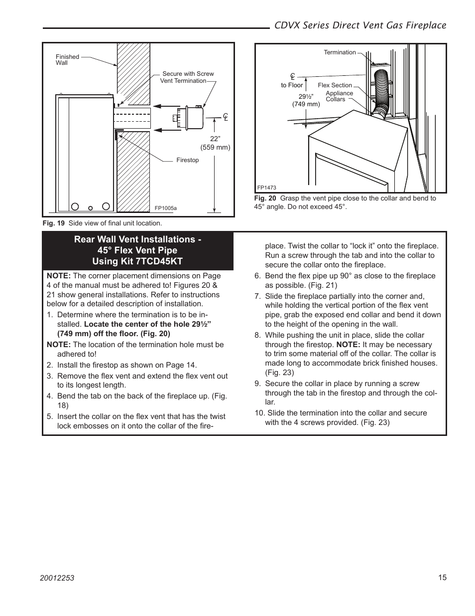 Cdvx series direct vent gas fireplace | Majestic Appliances Builder Direct Vent 36CDVXTRN User Manual | Page 15 / 44