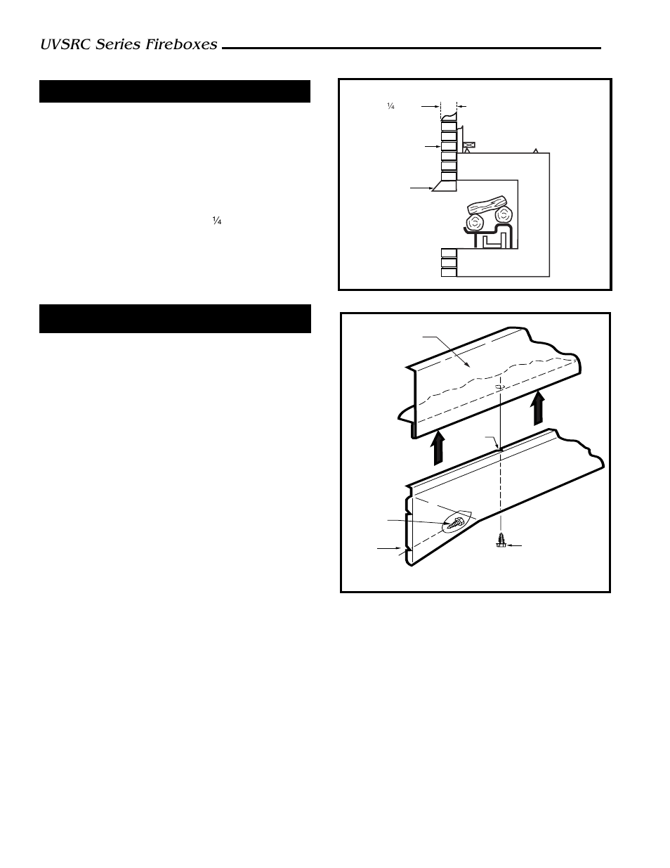 Maintenance, Uvsrc series fireboxes, Install hood | Majestic Appliances UVSRC42 User Manual | Page 10 / 14