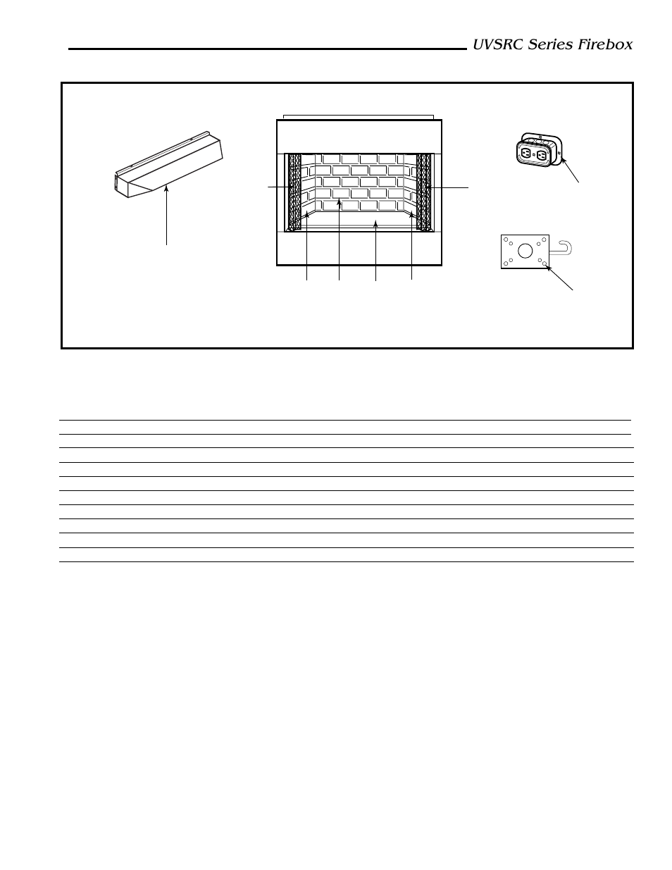 Uvsrc36/42, Uvsrc series firebox | Majestic Appliances UVSRC42 User Manual | Page 11 / 14