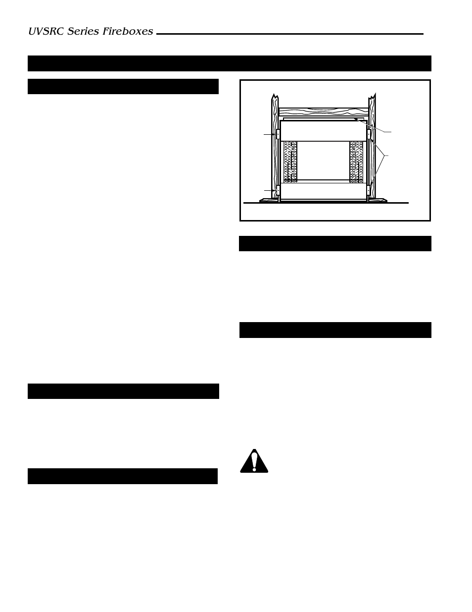 Installation, Uvsrc series fireboxes | Majestic Appliances UVSRC42 User Manual | Page 6 / 14