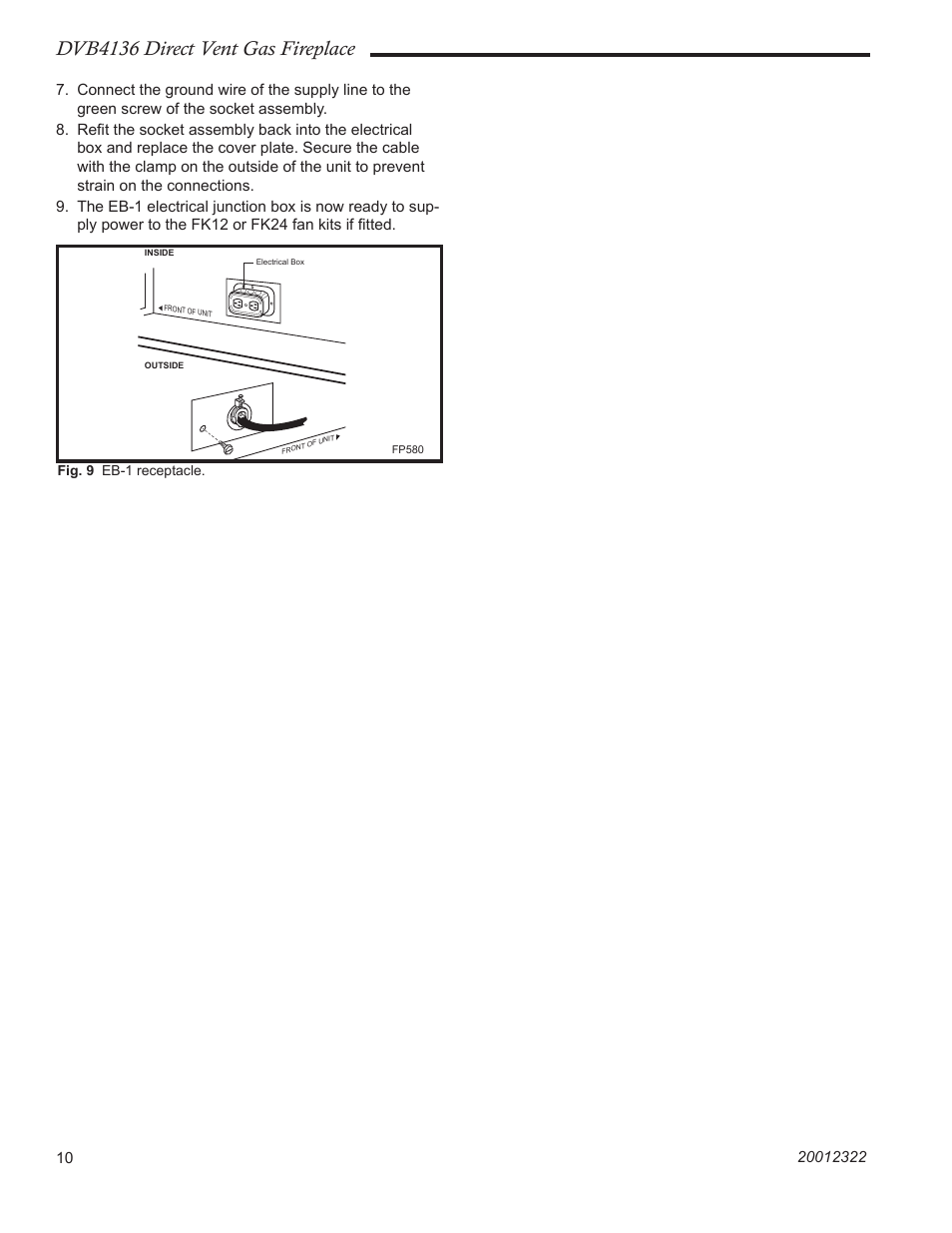 Dvb4136 direct vent gas fireplace | Majestic Appliances DVB4136 User Manual | Page 10 / 52