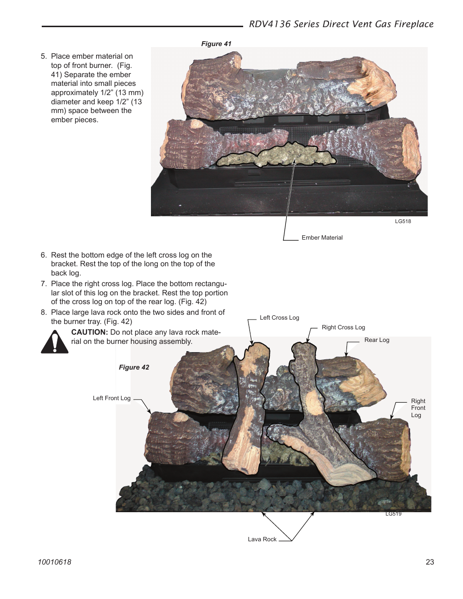Rdv4136 series direct vent gas fireplace | Majestic Appliances RDV4136 User Manual | Page 23 / 40
