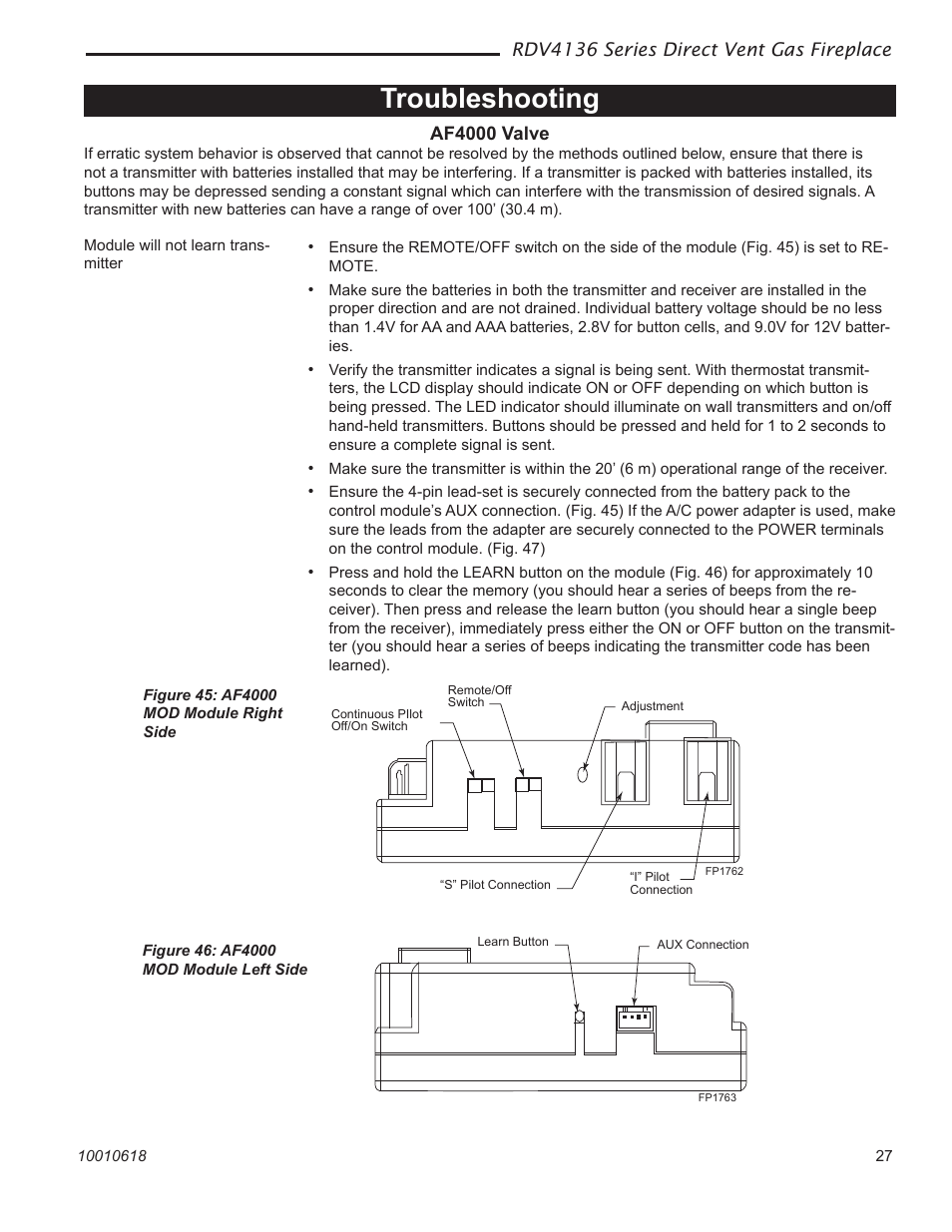 Troubleshooting | Majestic Appliances RDV4136 User Manual | Page 27 / 40