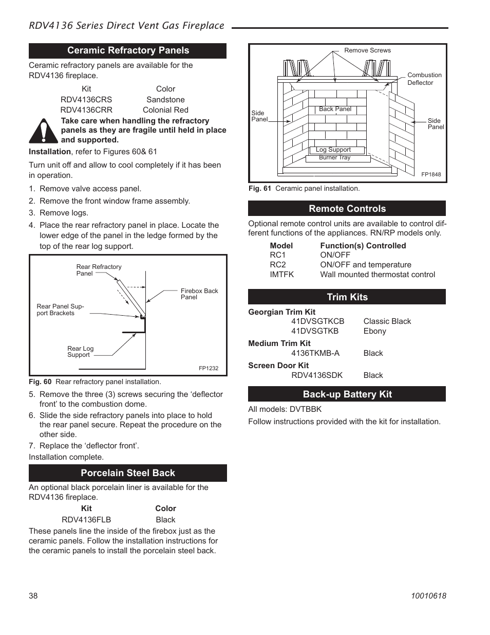 Majestic Appliances RDV4136 User Manual | Page 38 / 40