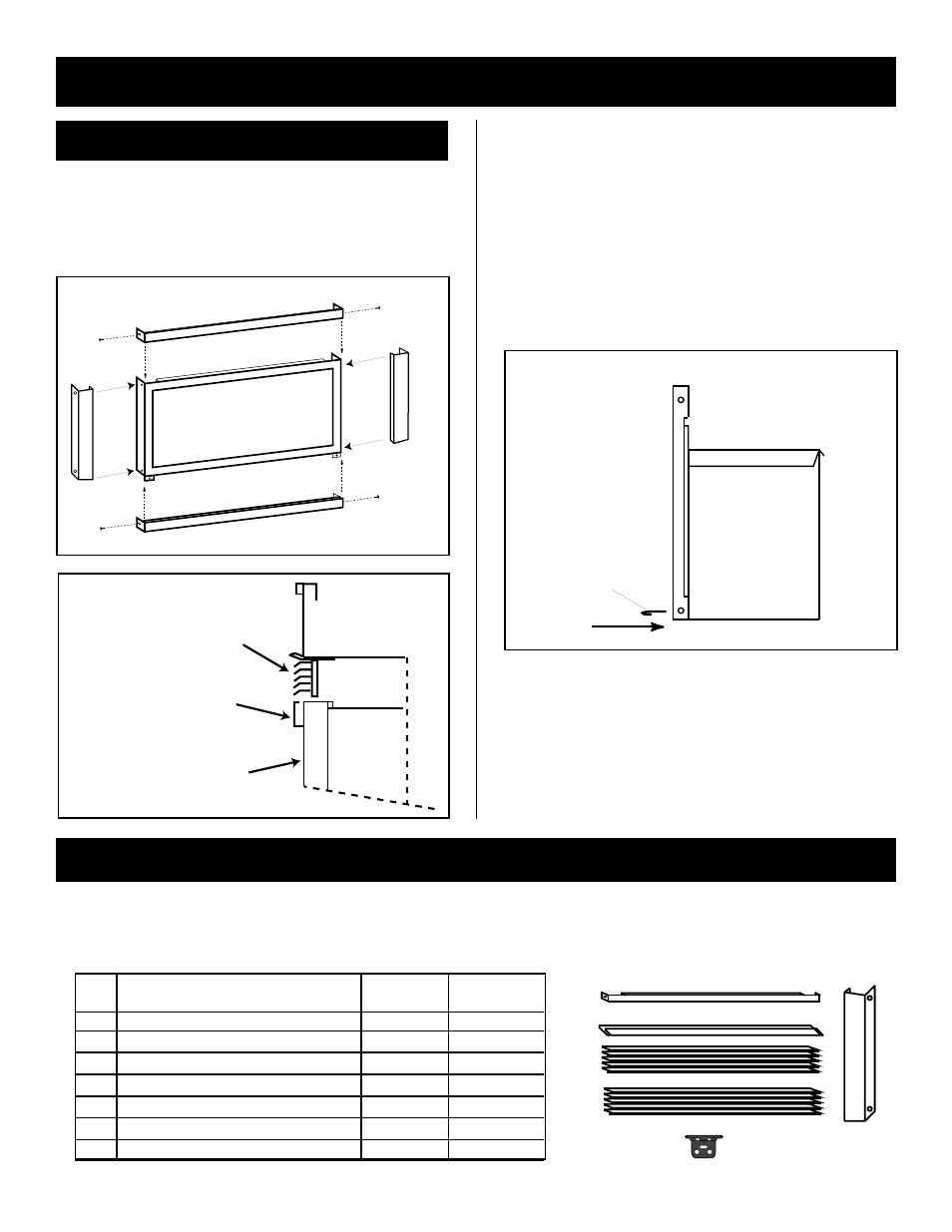 3) rhefa and rhefp trims, Trim replacement parts list, Trim assembly | Majestic Appliances HE32EF User Manual | Page 17 / 21