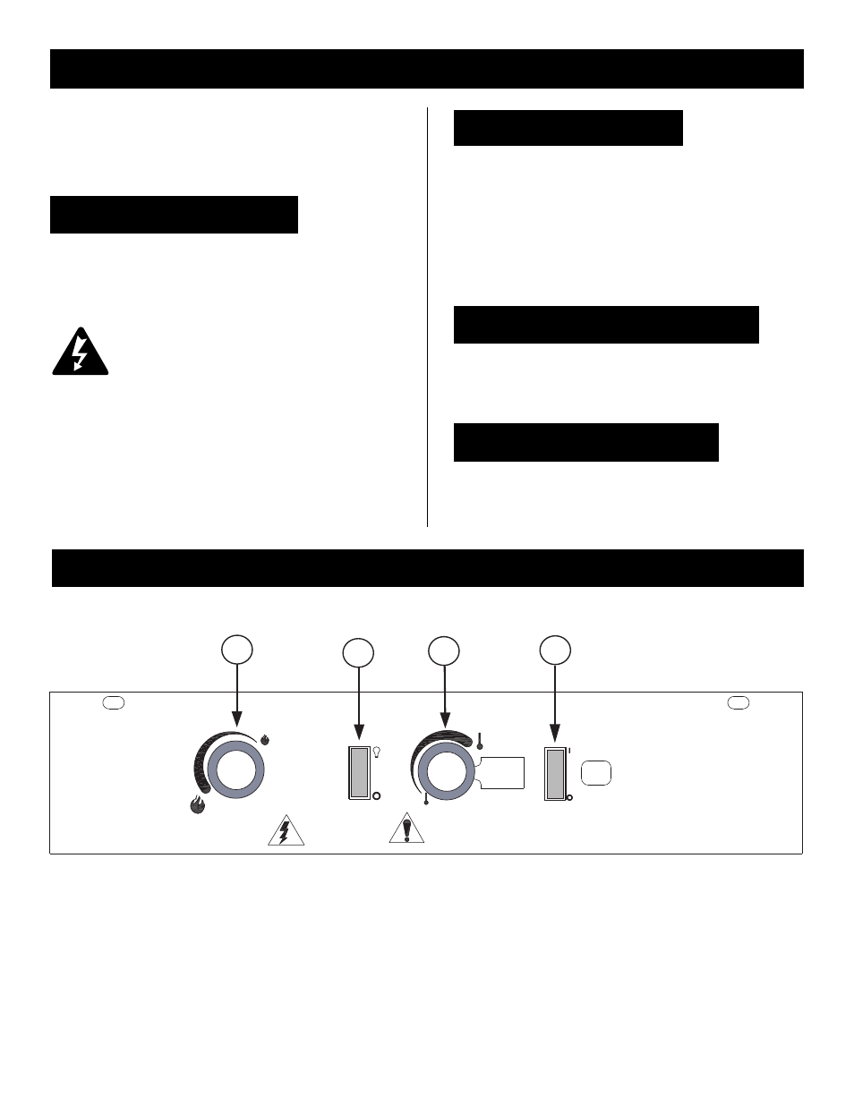 Operating instructions, Control panel, Main on/off switch | Heater control, Log illumination control, Flame speed control | Majestic Appliances HE32EF User Manual | Page 9 / 21