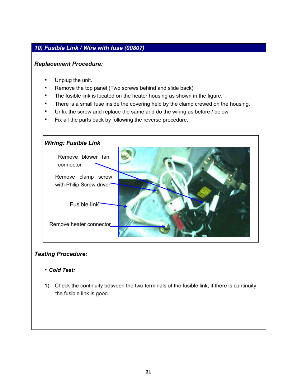 Majestic Appliances MJ9950 User Manual | Page 21 / 29