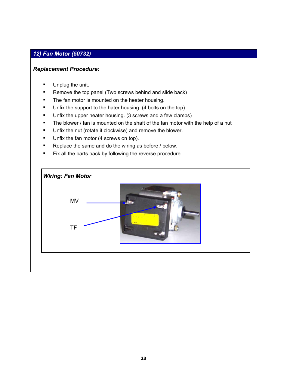 Majestic Appliances MJ9950 User Manual | Page 23 / 29